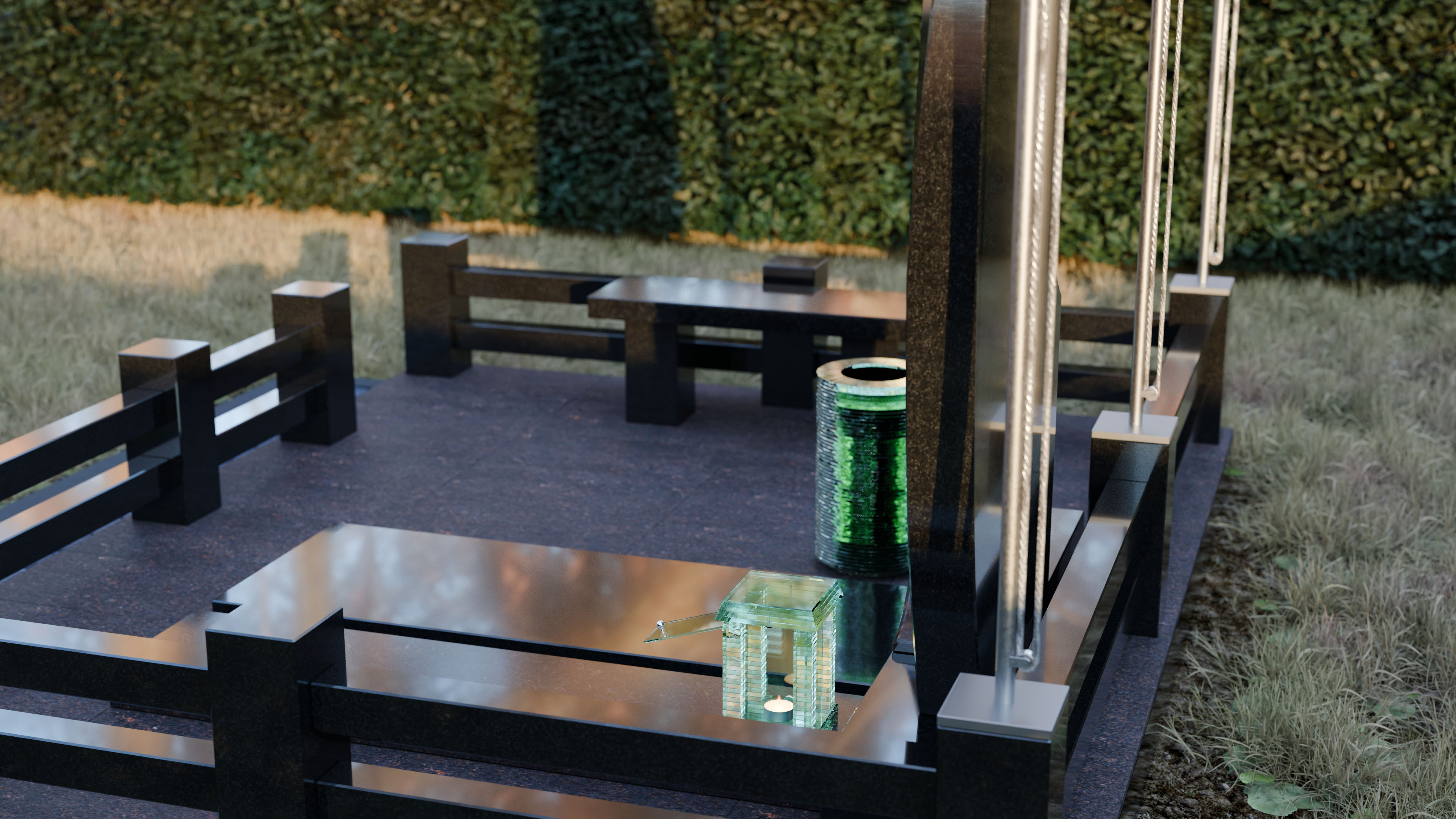 3Д макет памятника, участнику СВО, 3D mockup of tombstone — Изображение №2 — 3D на Dprofile