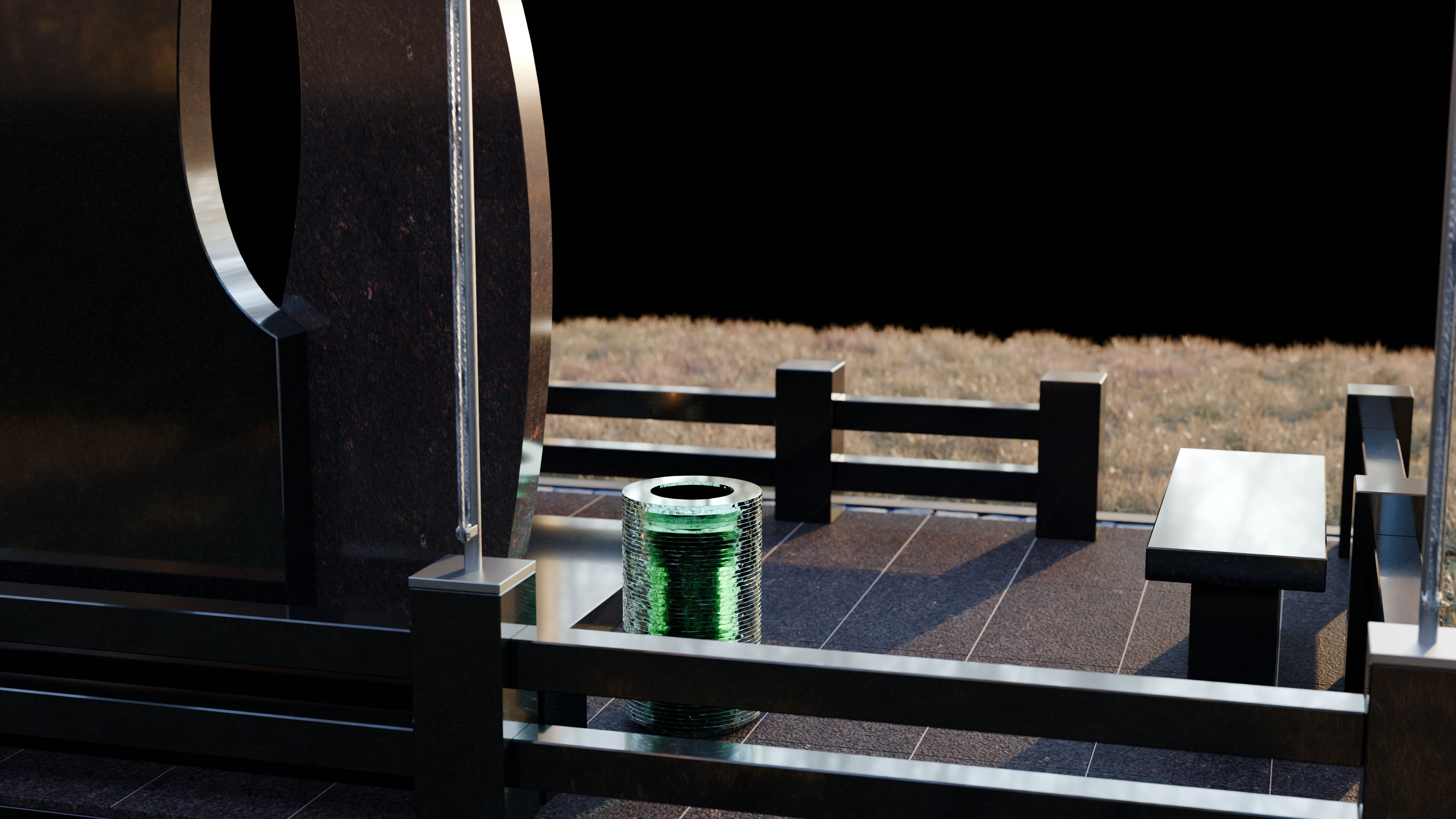 3Д макет памятника, участнику СВО, 3D mockup of tombstone — Изображение №3 — 3D на Dprofile