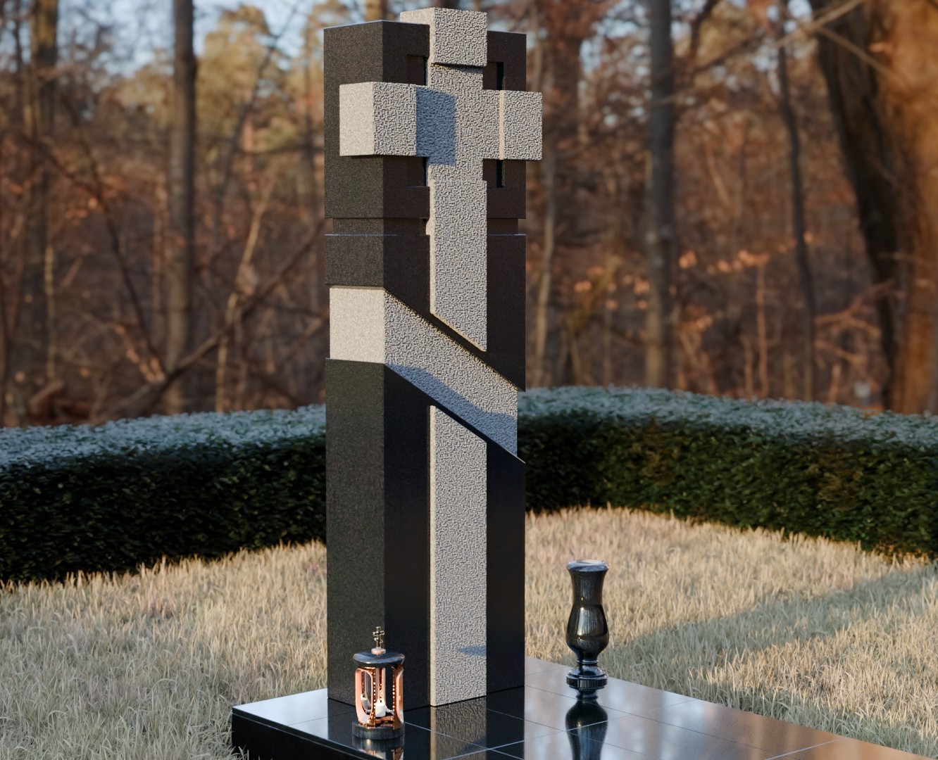 3Д макет памятника, 3D mockup of tombstone — 3D на Dprofile