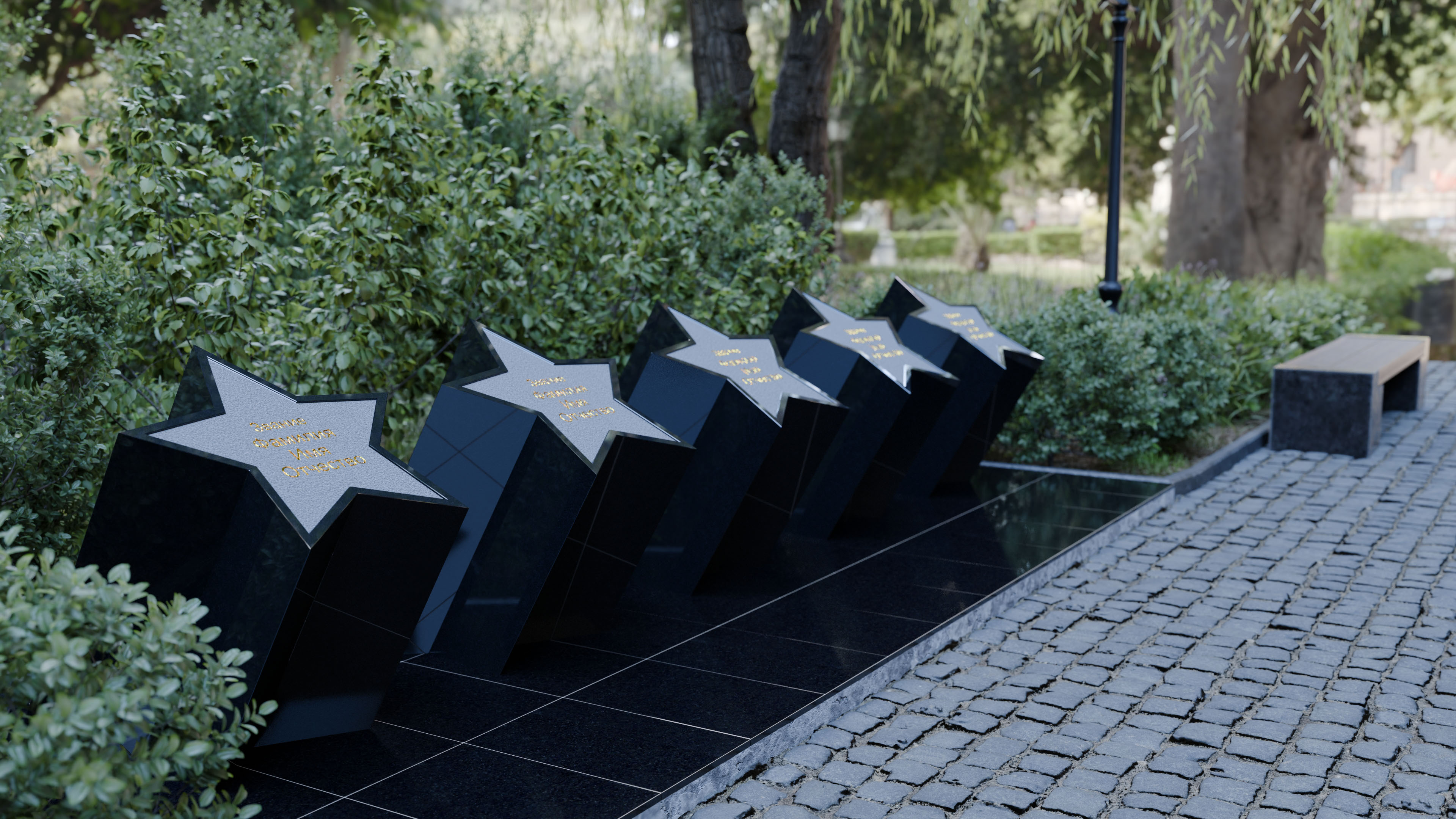 3Д макет памятника, участнику СВО, 3D mockup of tombstone — Изображение №1 — 3D на Dprofile