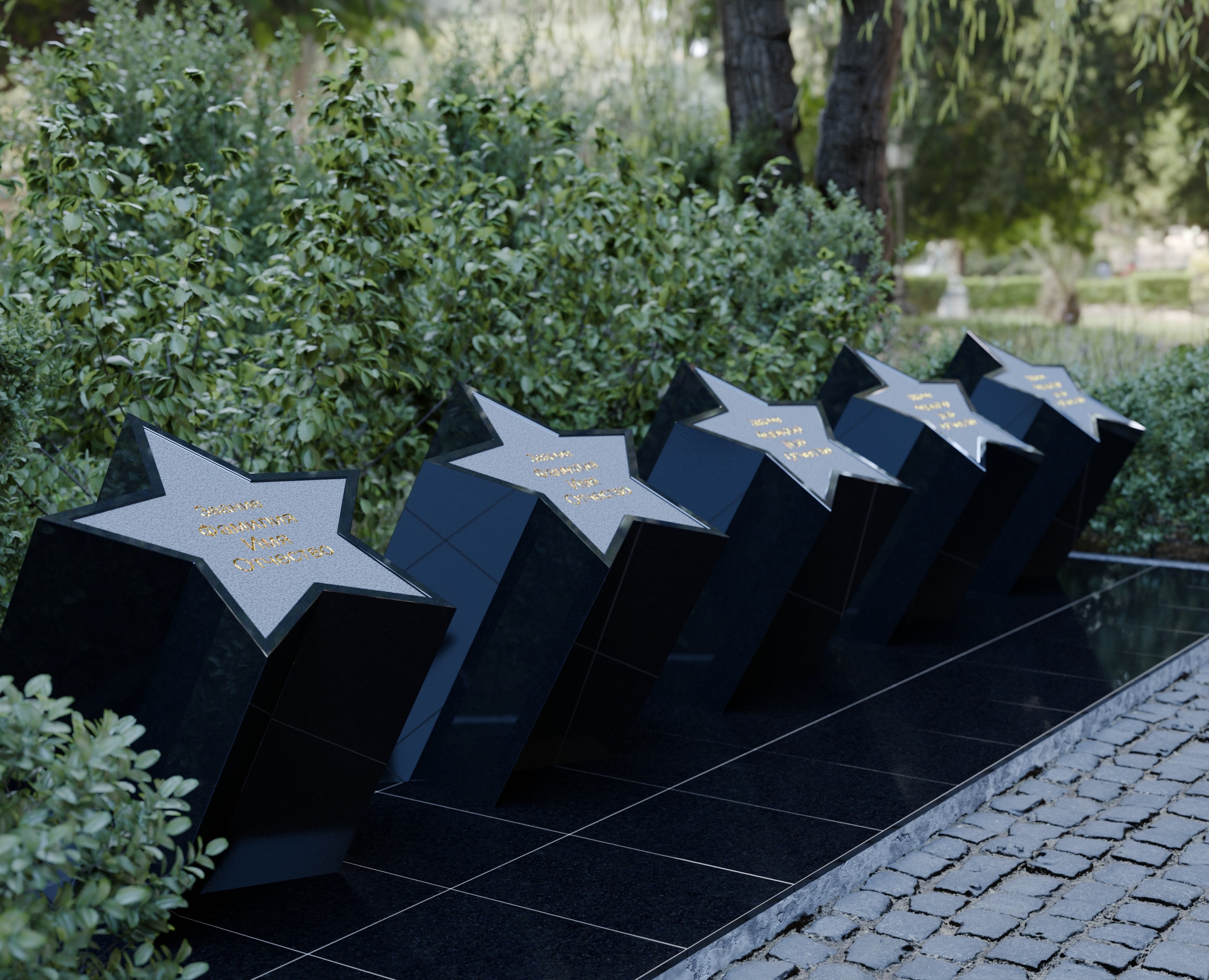 3Д макет памятника, участнику СВО, 3D mockup of tombstone — 3D на Dprofile
