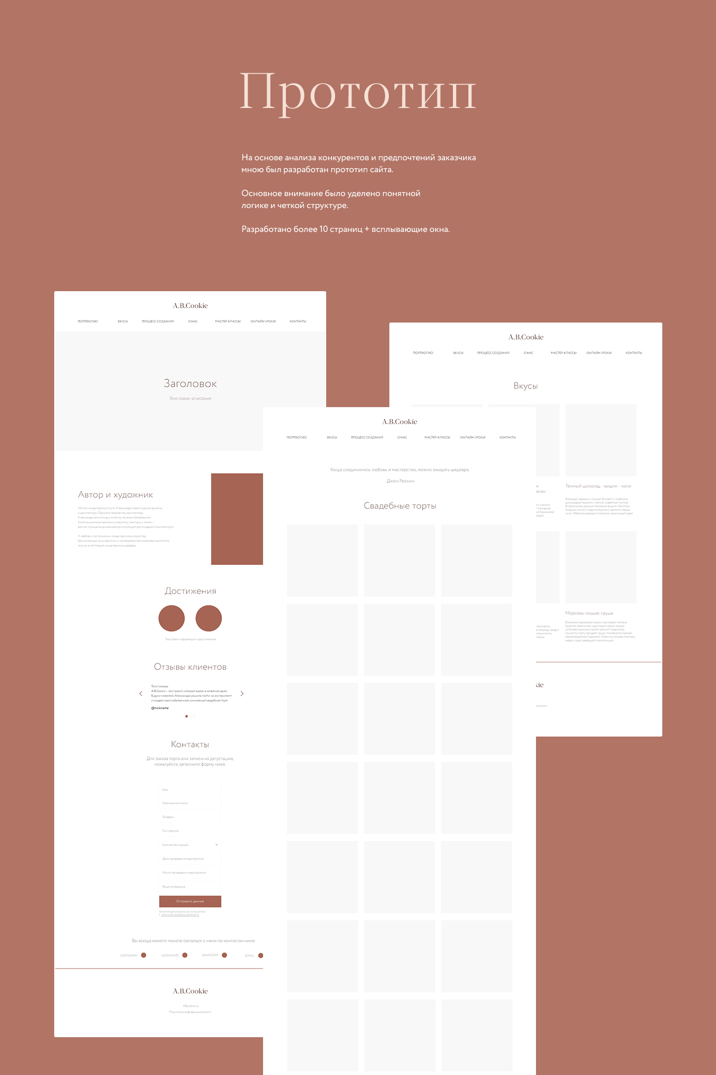 Сайт кондитерских изделий — Изображение №4 — Интерфейсы на Dprofile