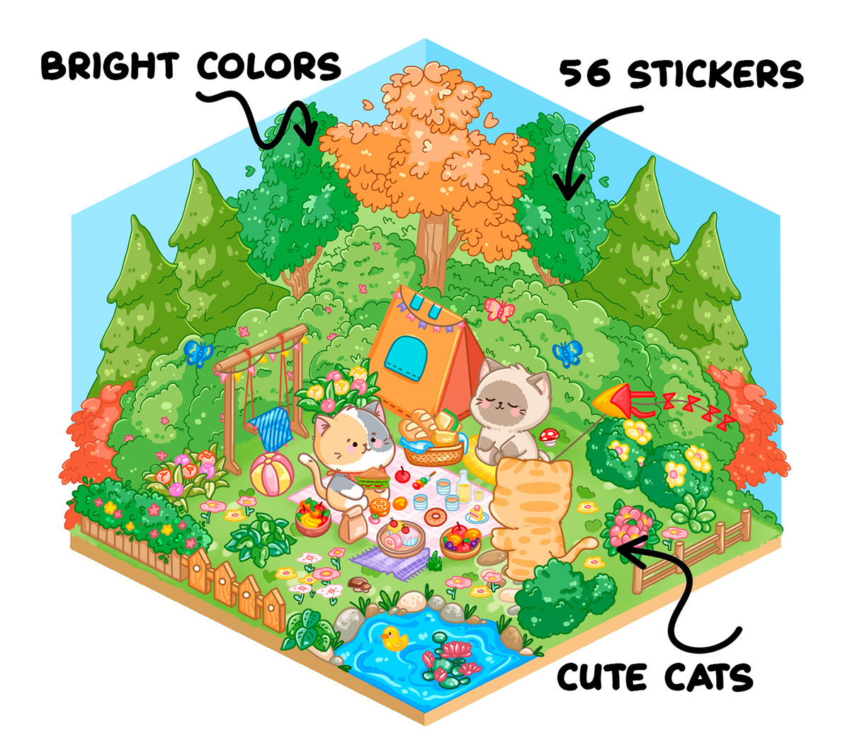 ISOMETRIC ROOMBOX STICKERS — Изображение №2 — Брендинг, Иллюстрация на Dprofile