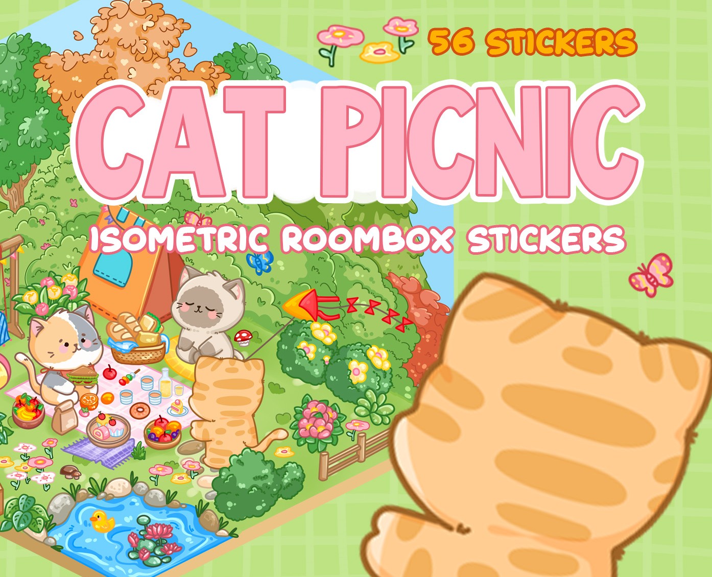 ISOMETRIC ROOMBOX STICKERS — Брендинг, Иллюстрация на Dprofile