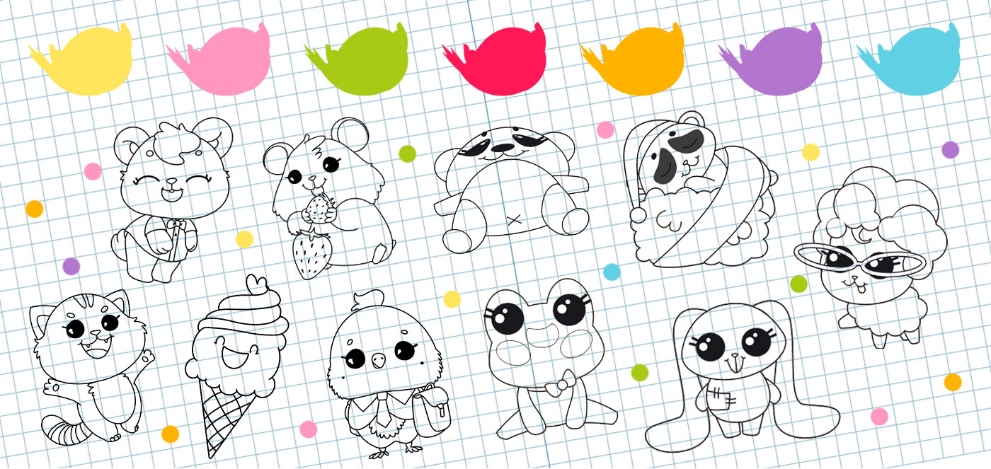 100 наклеек. Кавайи — Изображение №3 — Иллюстрация на Dprofile