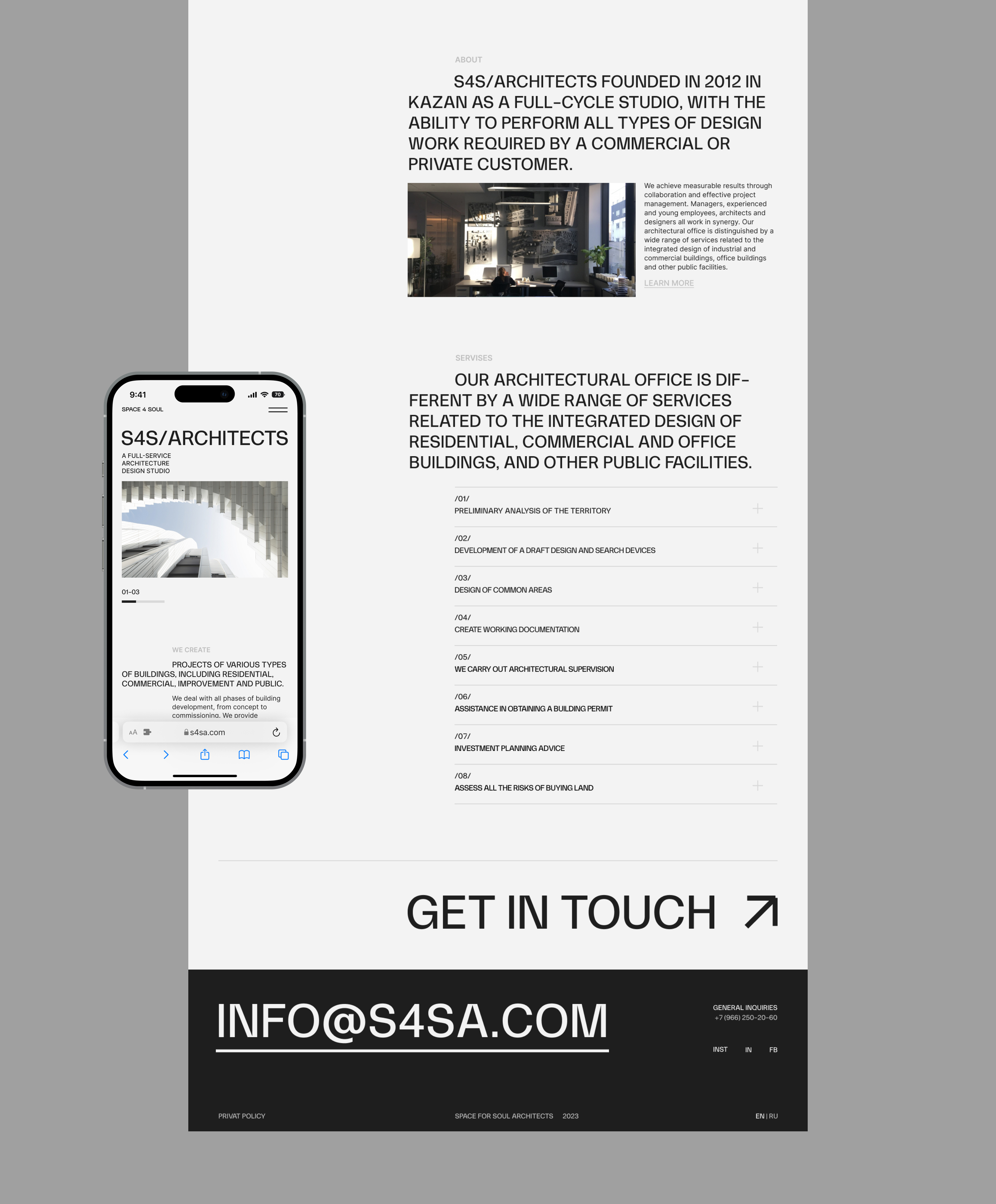 S4S/Architects — Architecture studio website — Изображение №4 — Интерфейсы на Dprofile