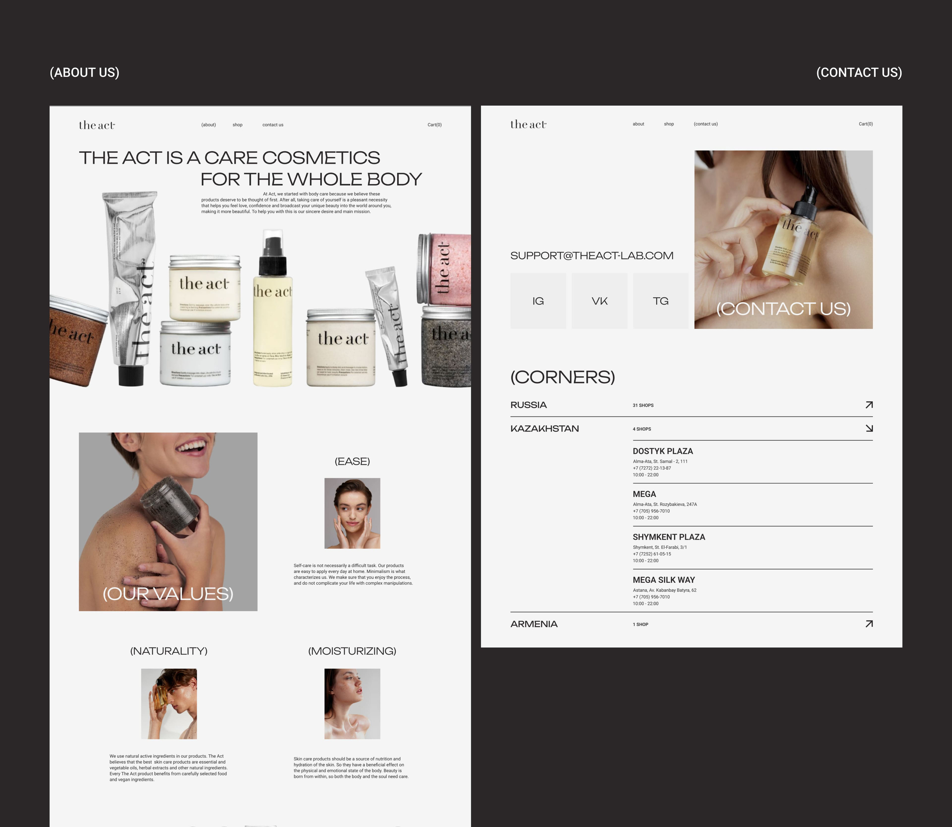 THE ACT - redesign website — Изображение №9 — Интерфейсы на Dprofile
