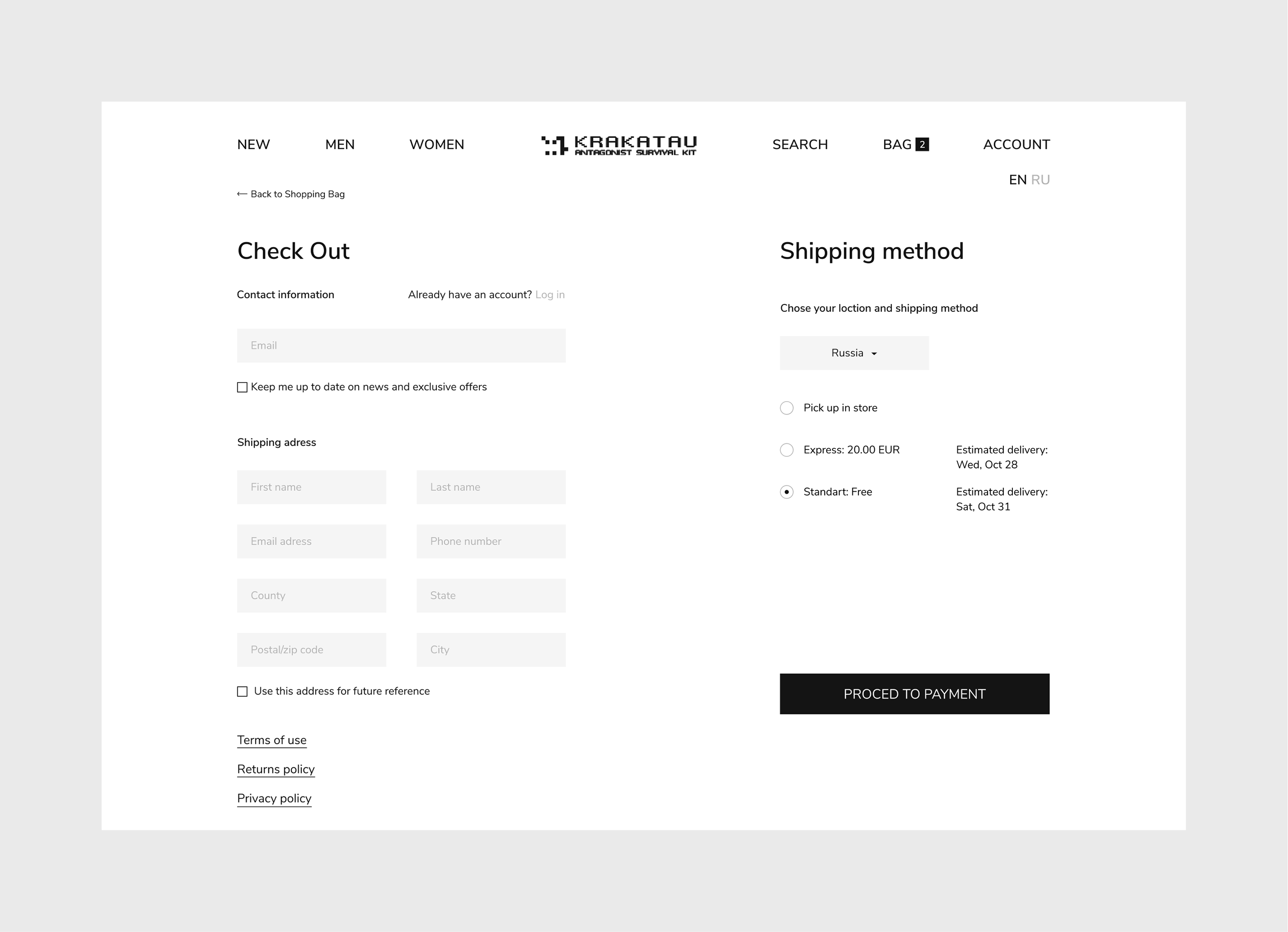 KRAKATAU — Online store Redesign — Изображение №17 — Интерфейсы на Dprofile