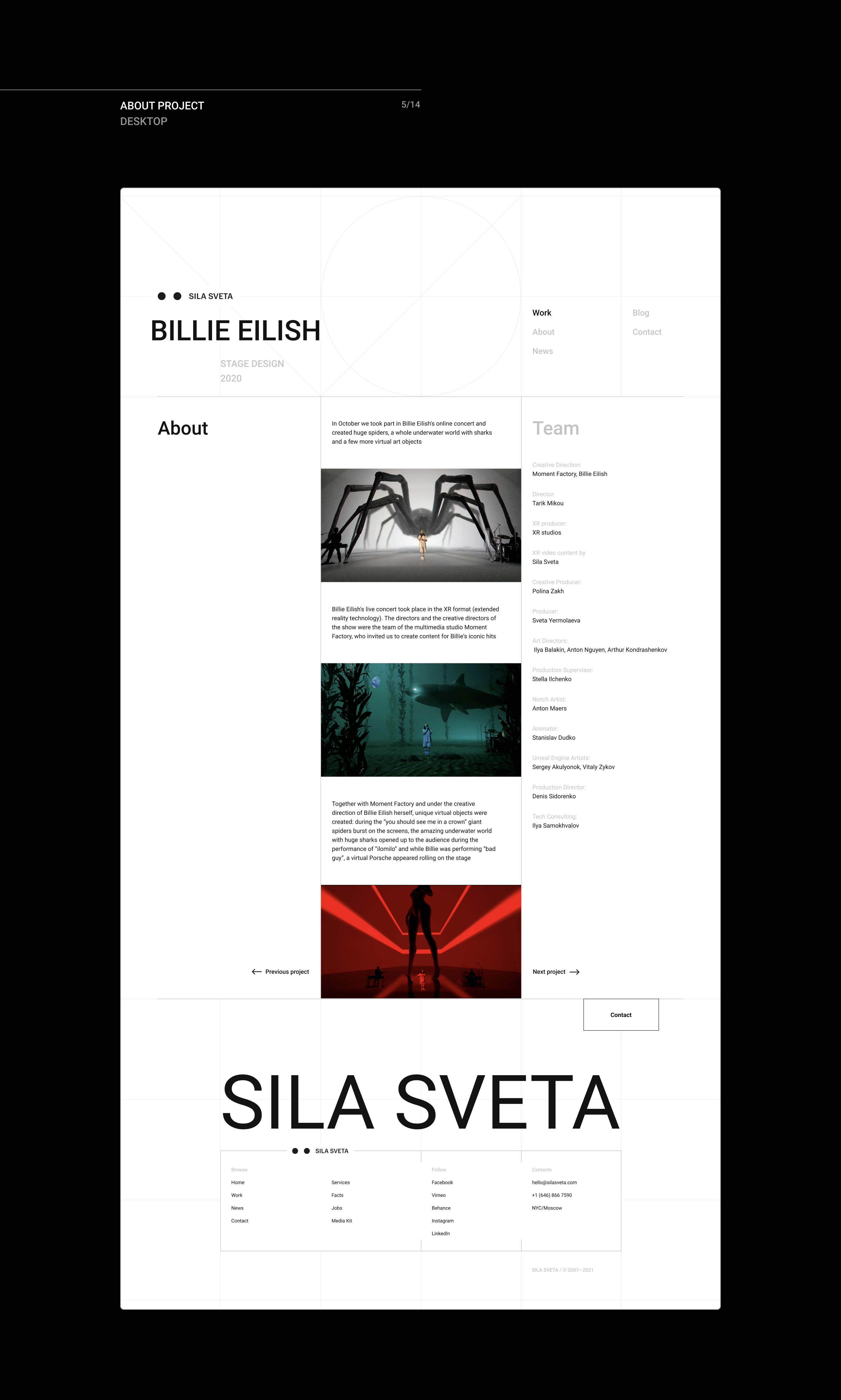 SILA SVETA — Interactive media studio Redesign — Изображение №9 — Интерфейсы на Dprofile