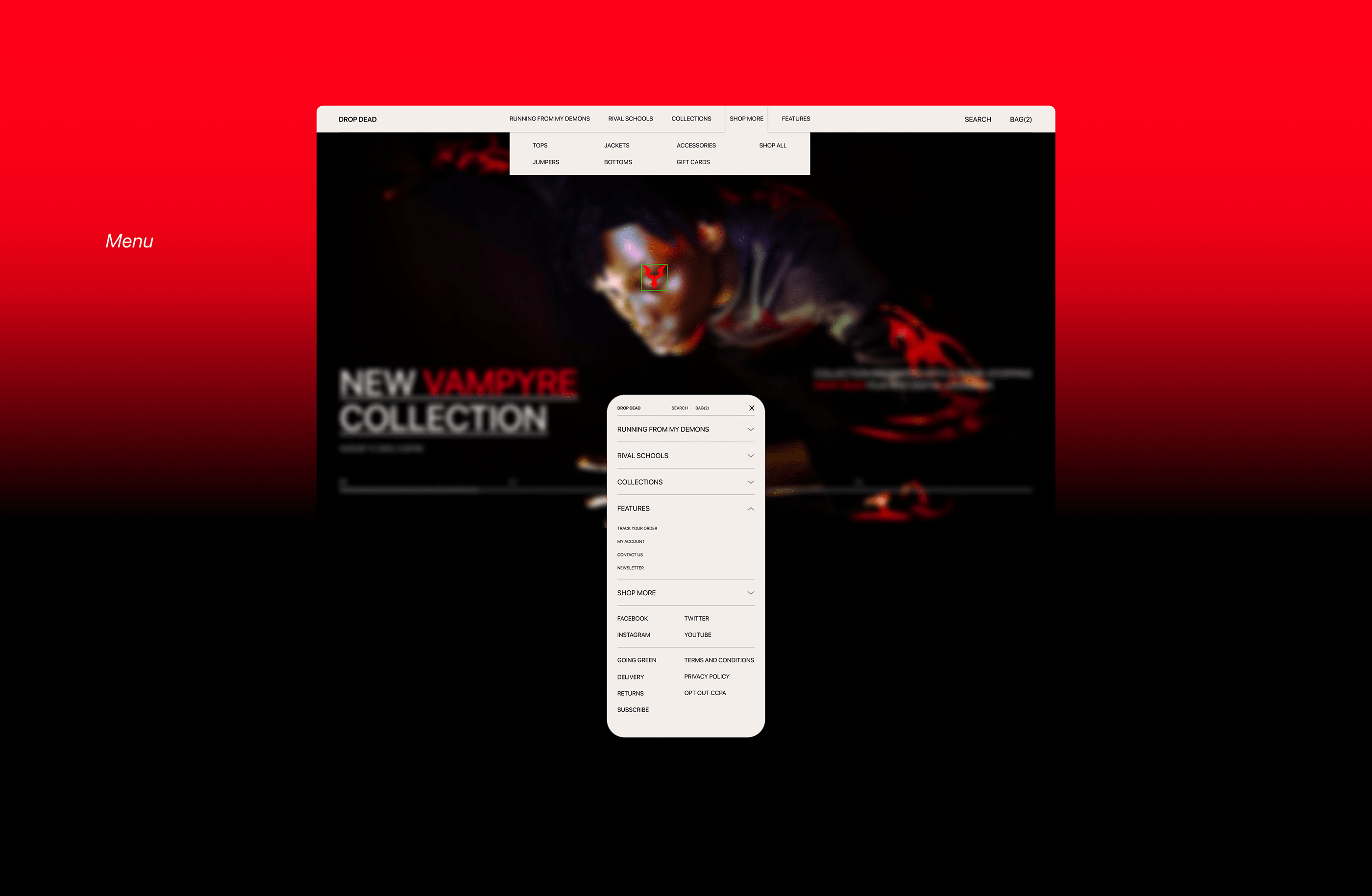 DROP DEAD e-commerce redesign concept — Изображение №3 — Интерфейсы на Dprofile