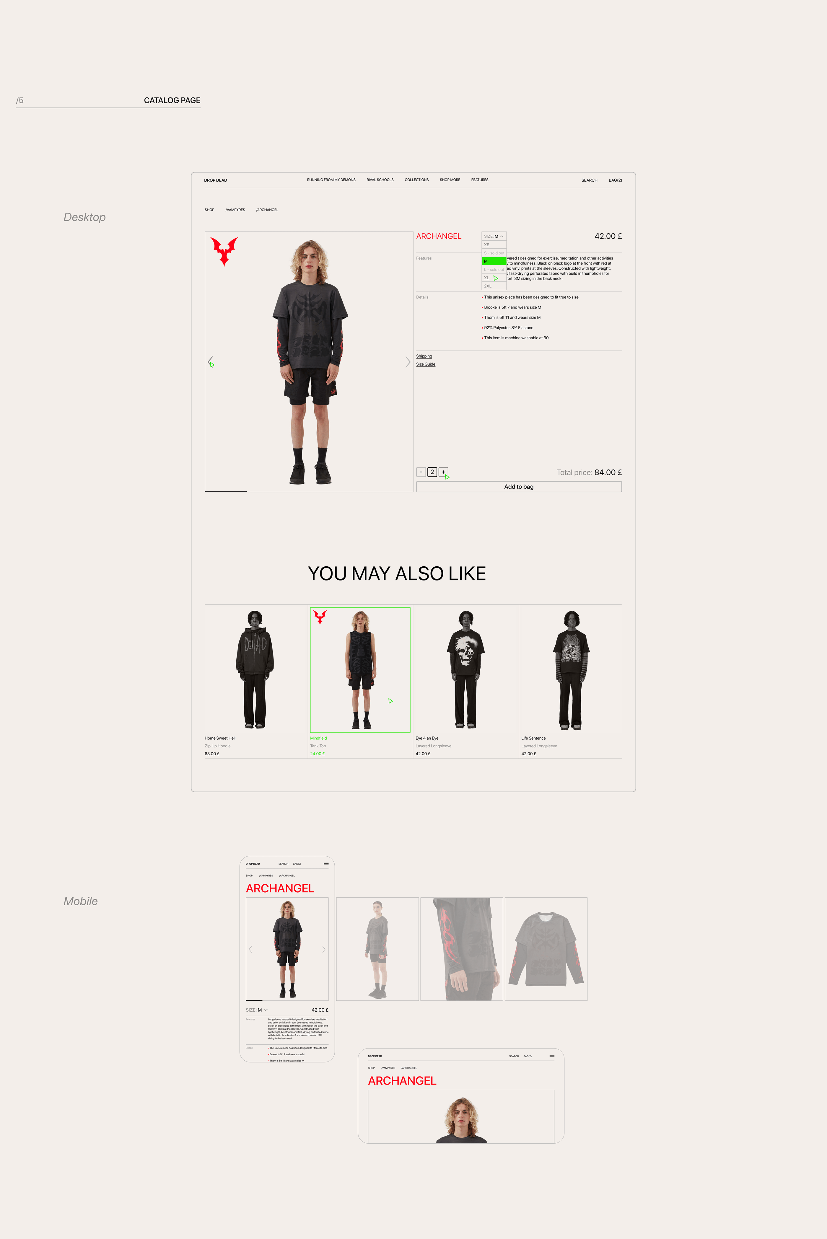 DROP DEAD e-commerce redesign concept — Изображение №7 — Интерфейсы на Dprofile