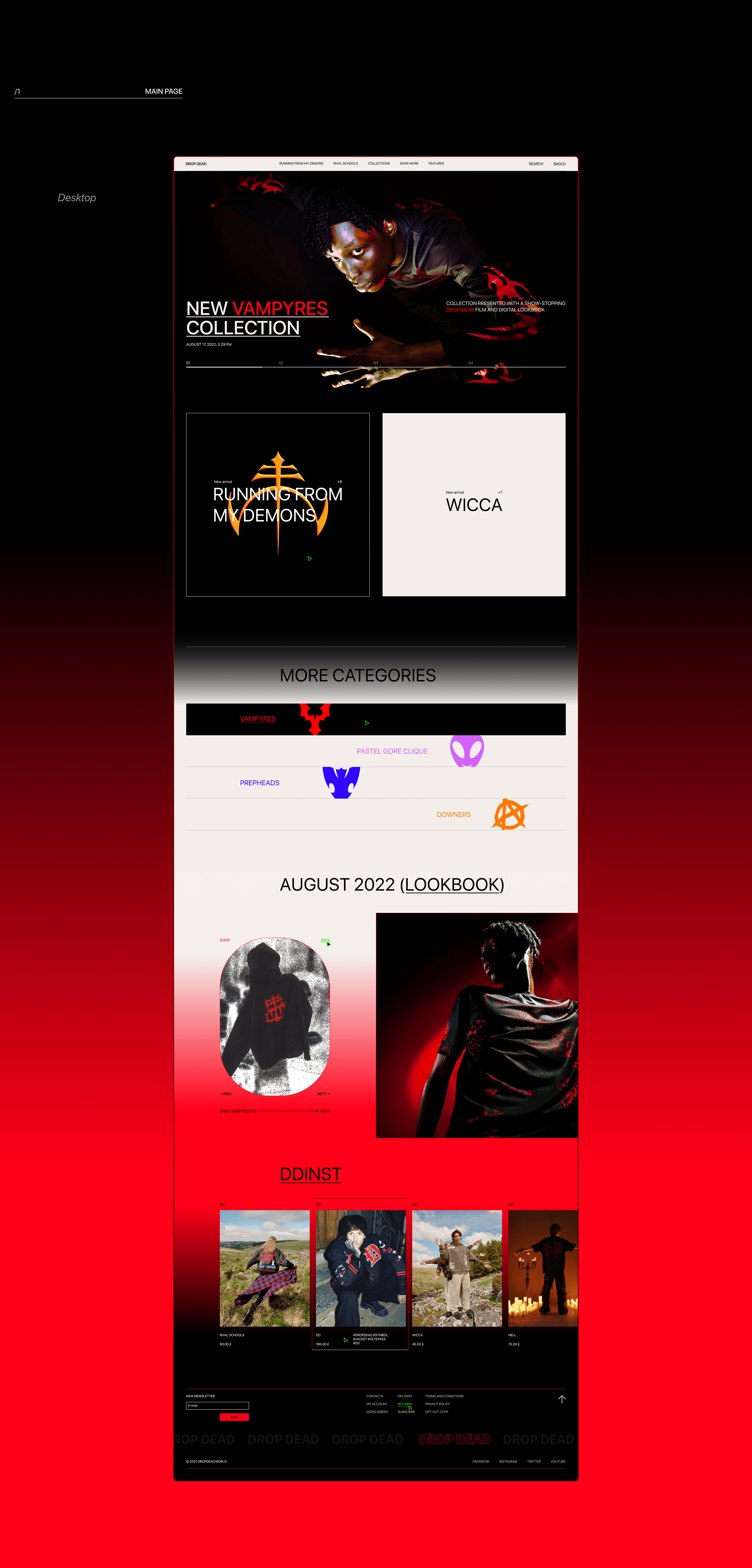 DROP DEAD e-commerce redesign concept — Изображение №2 — Интерфейсы на Dprofile