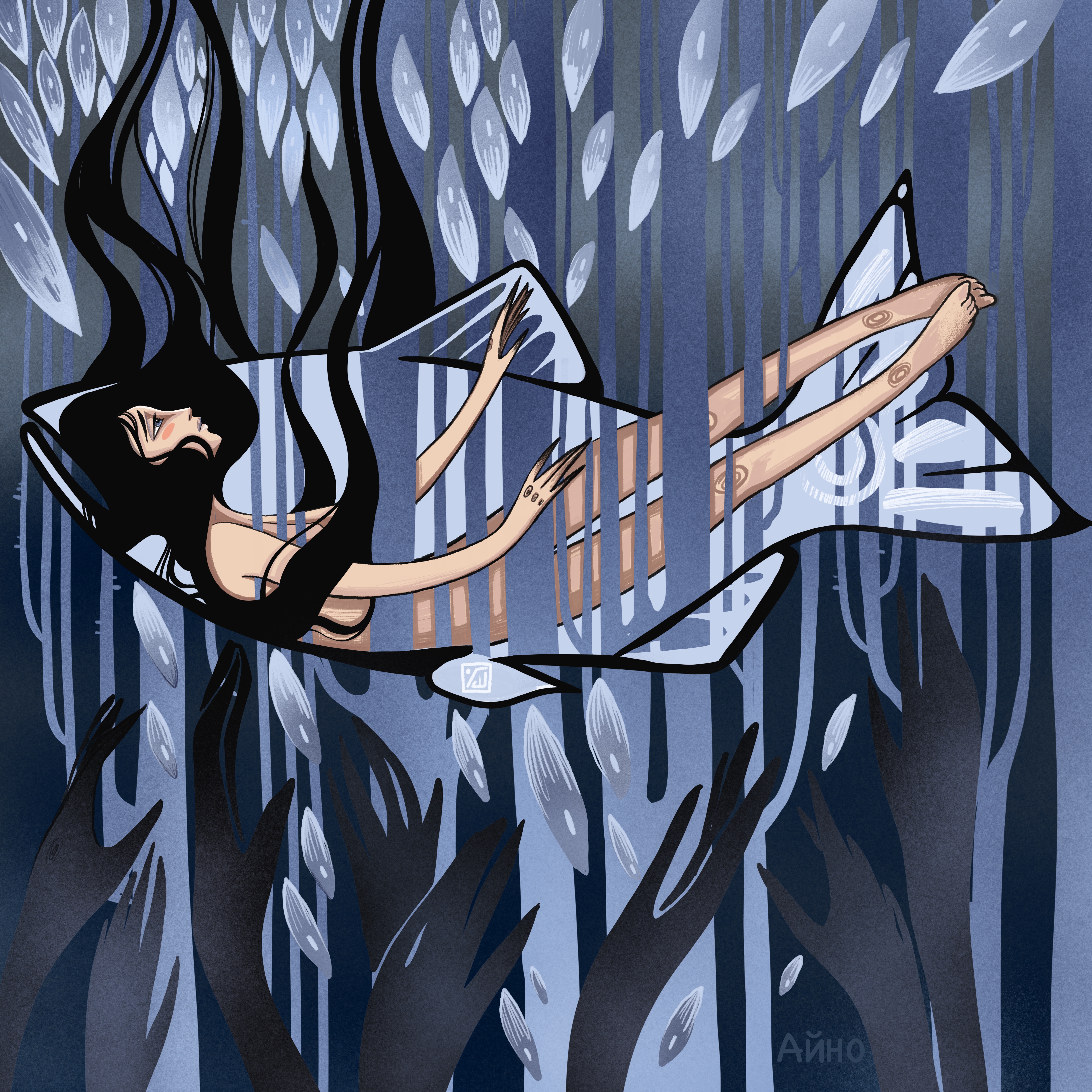 Обложка для книги и иллюстрации по челленджу Folktale week — Изображение №11 — Иллюстрация, Графика на Dprofile