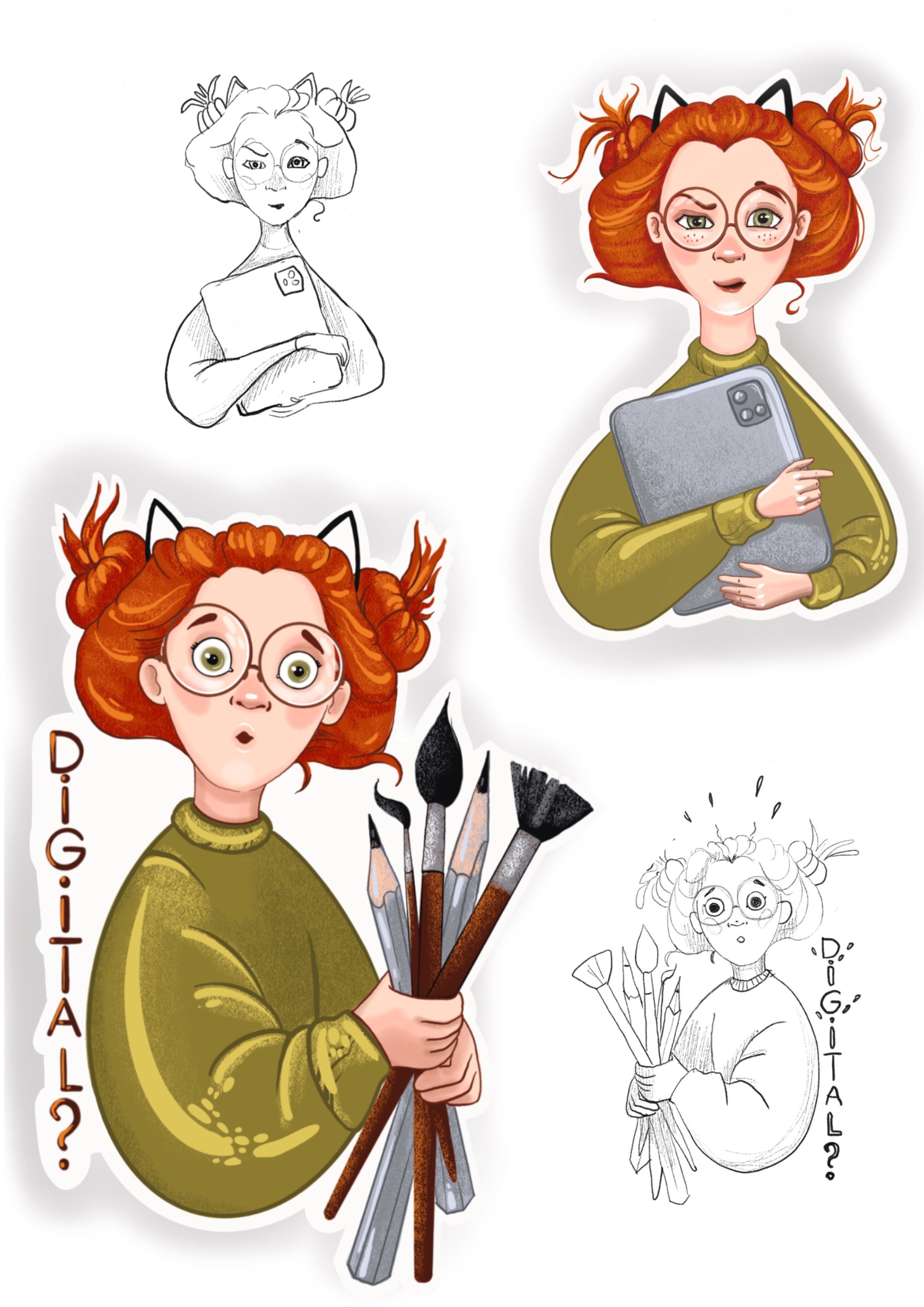 Стикерпак: Я - Иллюстратор — Изображение №3 — Брендинг, Иллюстрация на Dprofile