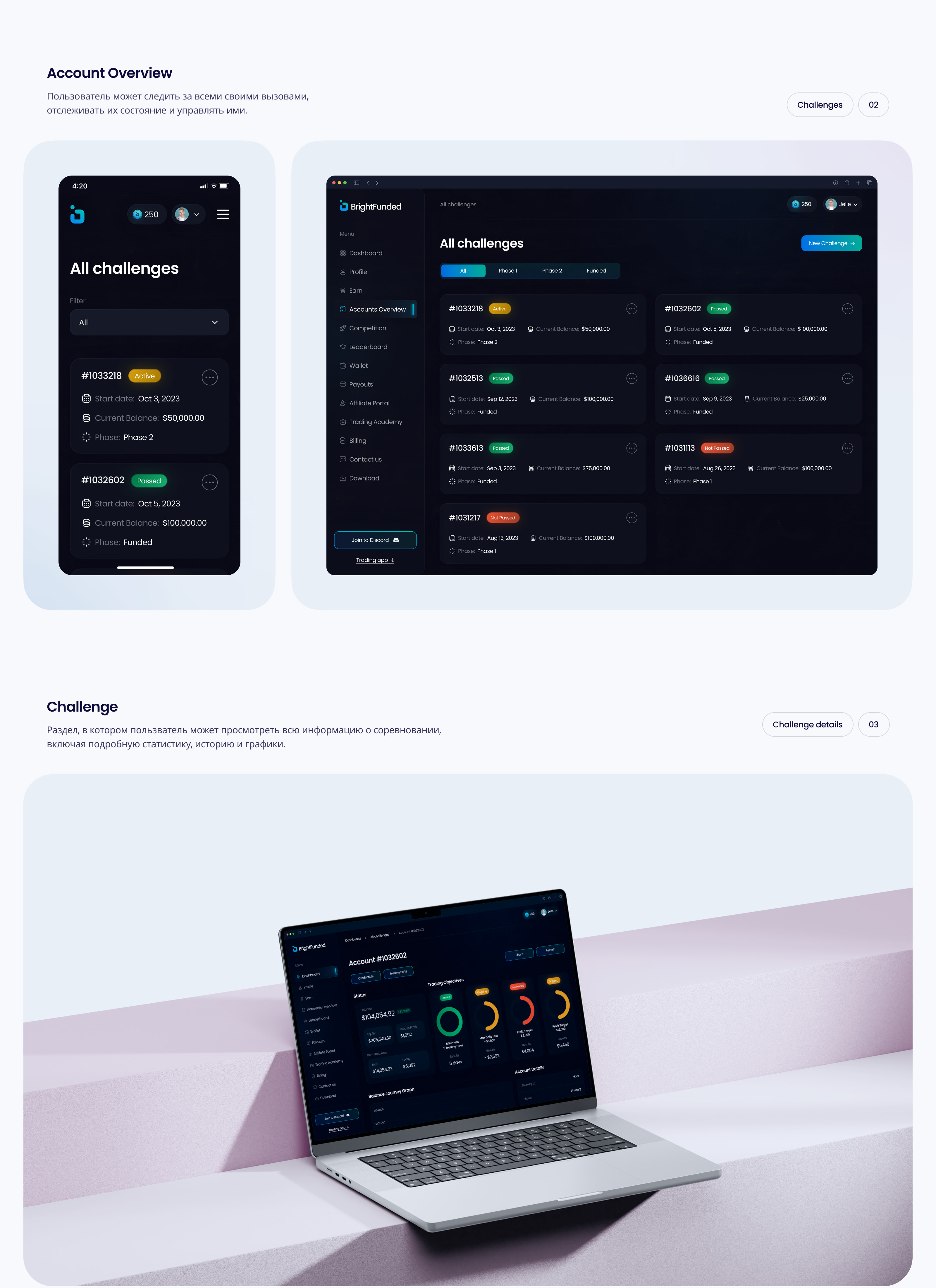 BrightFunded — Изображение №2 — Интерфейсы на Dprofile