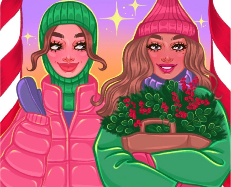 CHRISTMAS CARD / NEW YEAR'S ILLUSTRATION — Иллюстрация, Графика на Dprofile