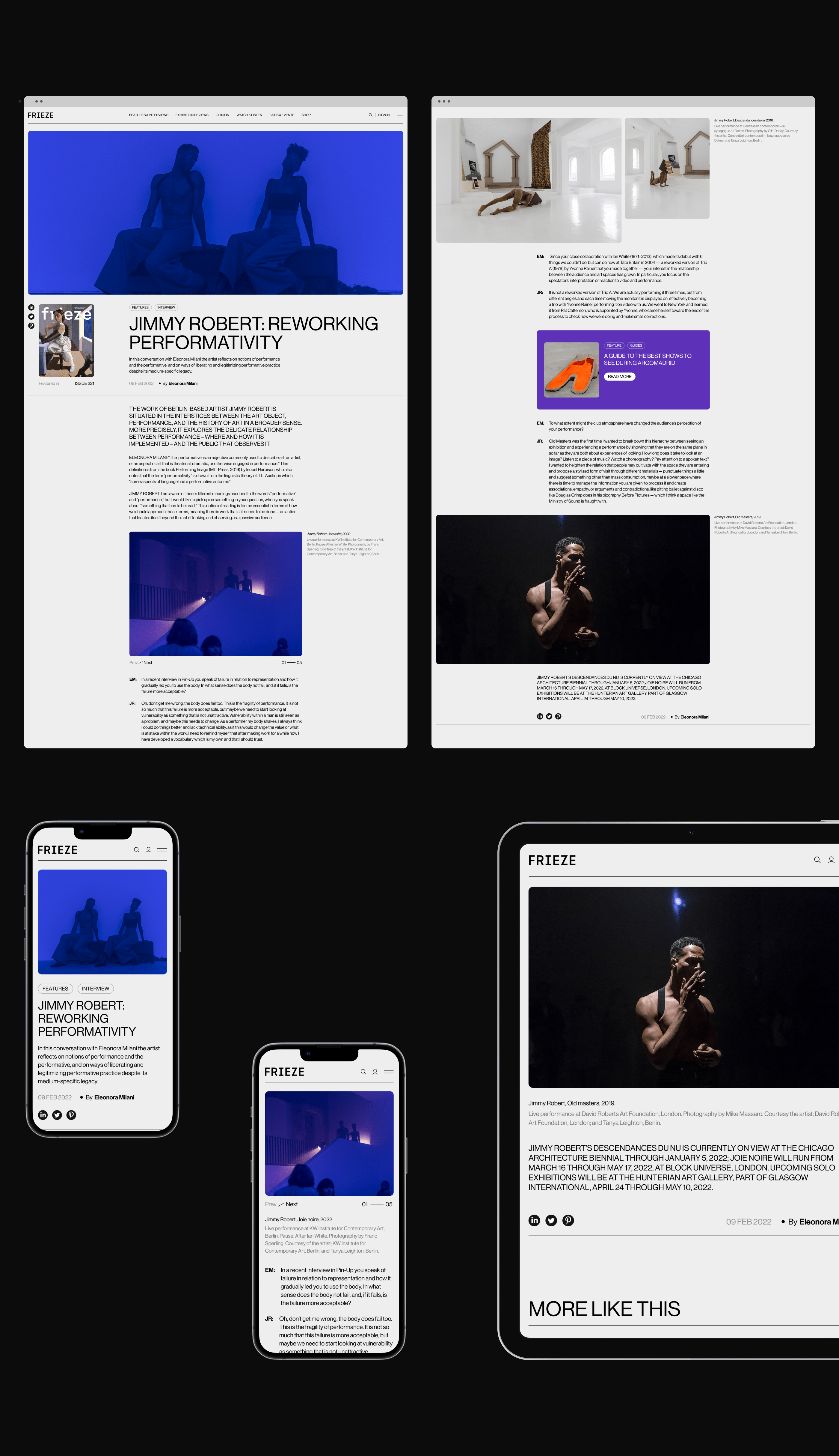 Frieze — online magazine redesign concept — Изображение №7 — Интерфейсы на Dprofile