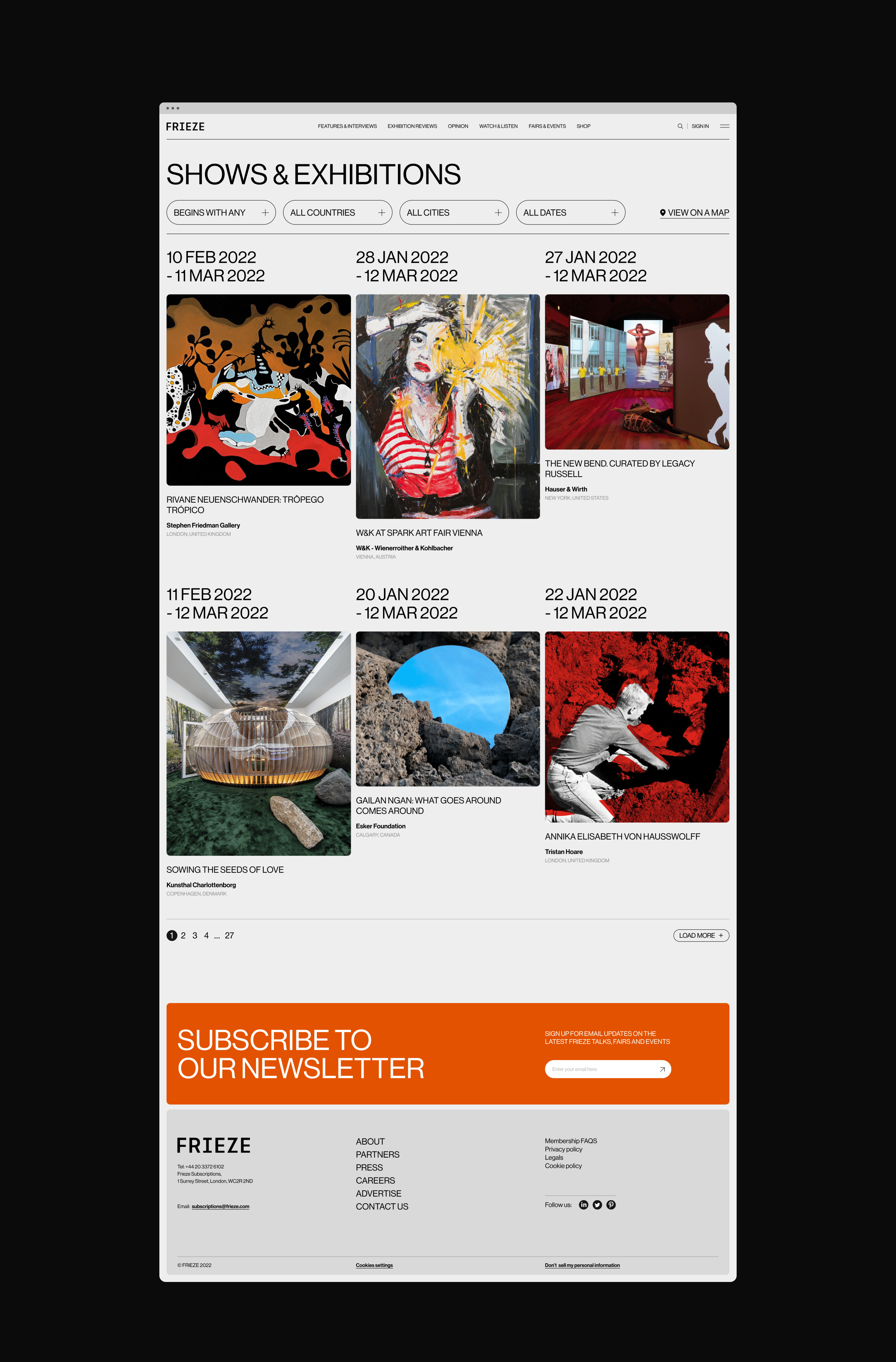 Frieze — online magazine redesign concept — Изображение №11 — Интерфейсы на Dprofile