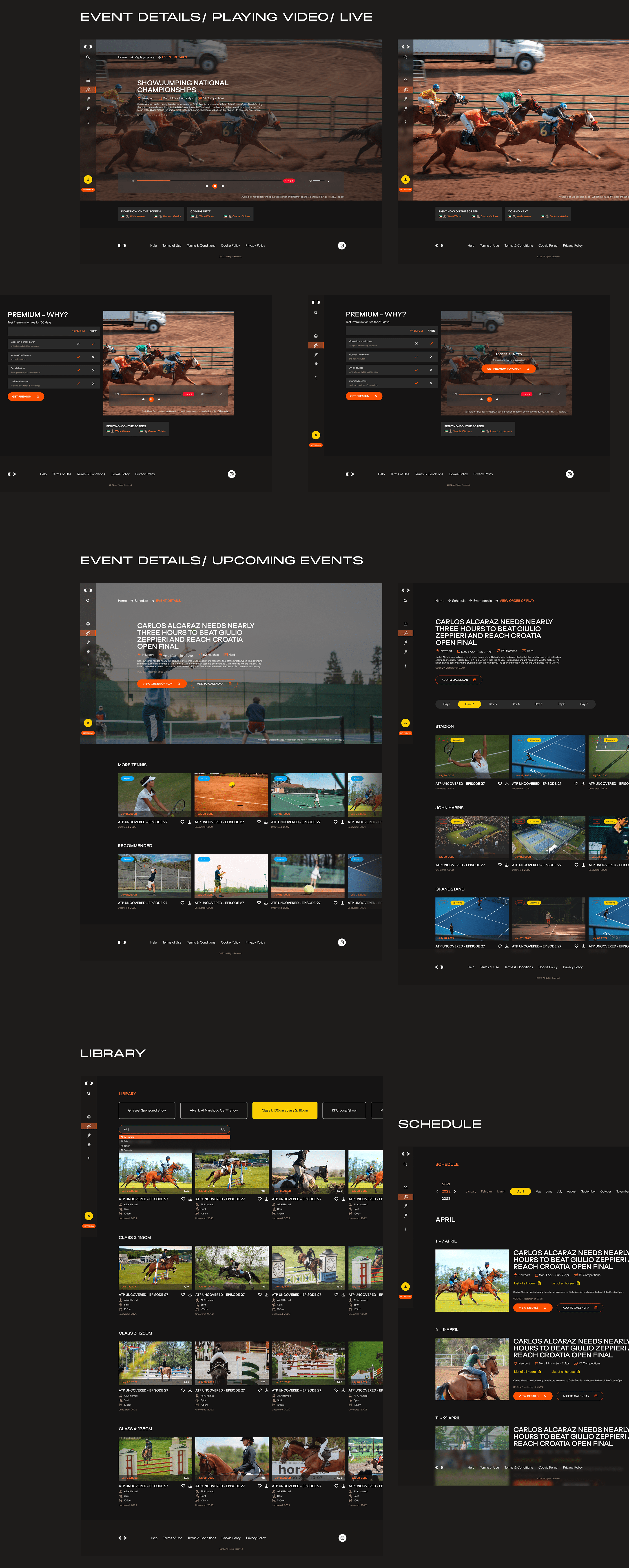 Спортивная стриминговая платформа — Изображение №10 — Интерфейсы на Dprofile
