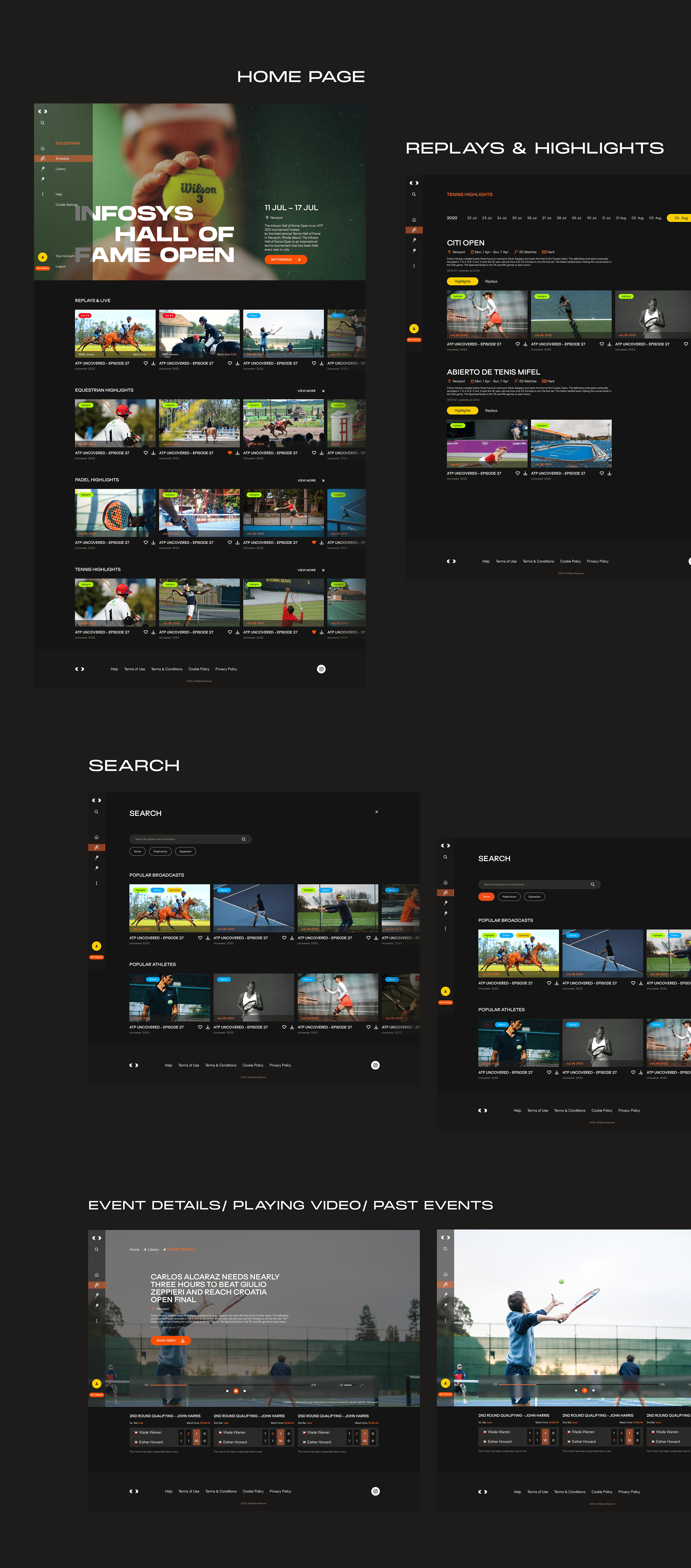 Спортивная стриминговая платформа — Изображение №9 — Интерфейсы на Dprofile