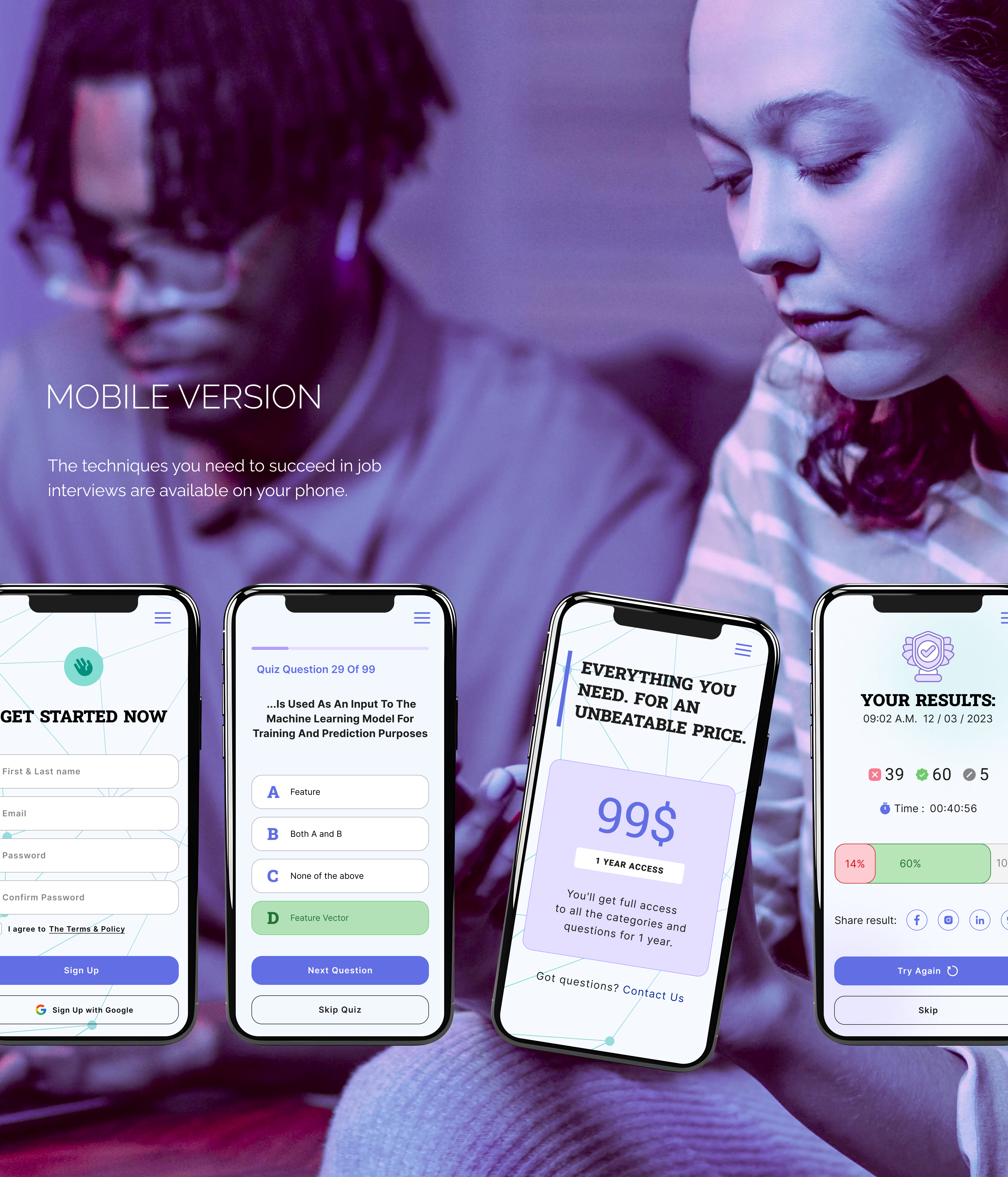 TimeForQuiz — Изображение №10 — Интерфейсы на Dprofile