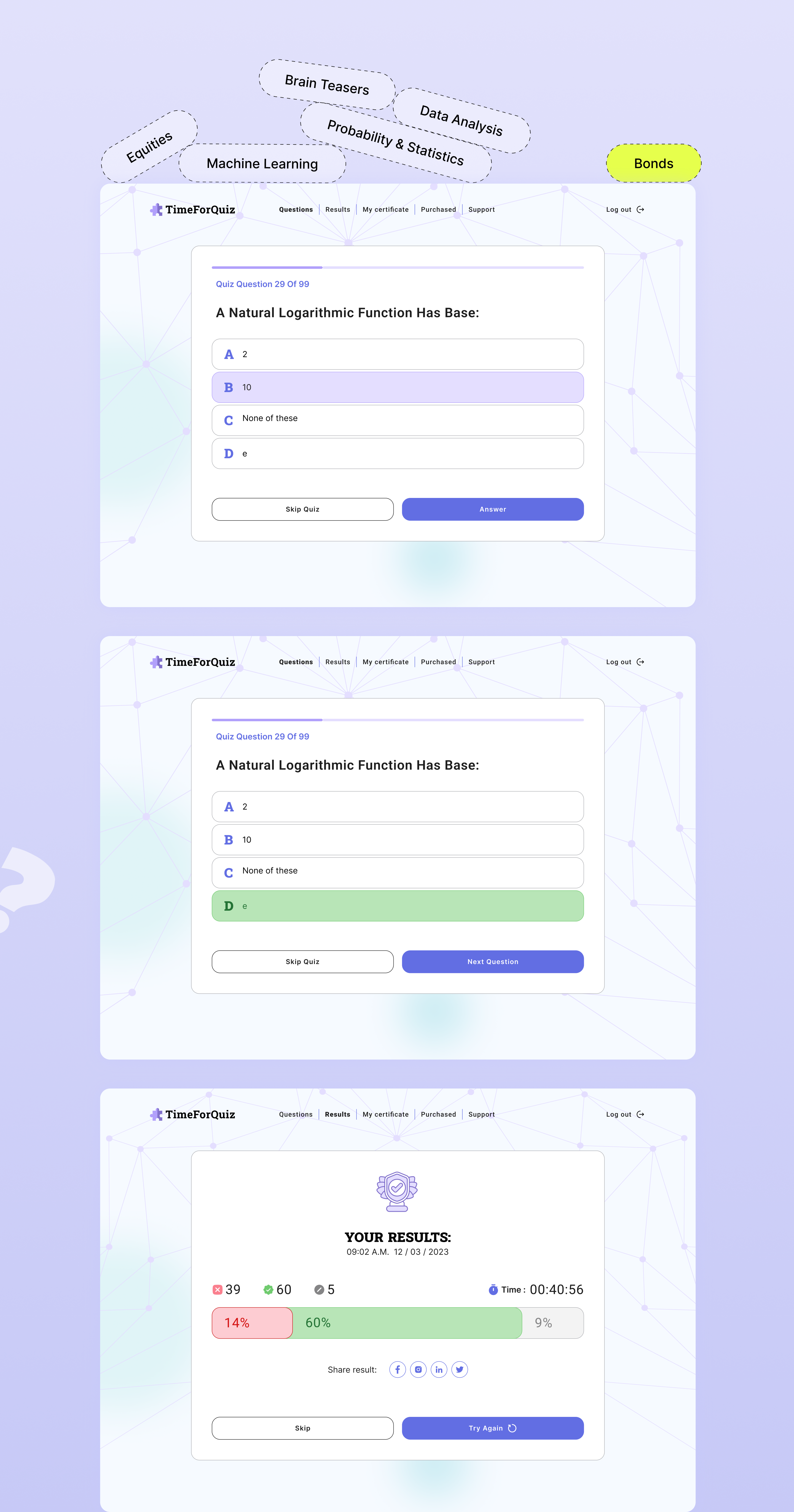 TimeForQuiz — Изображение №12 — Интерфейсы на Dprofile