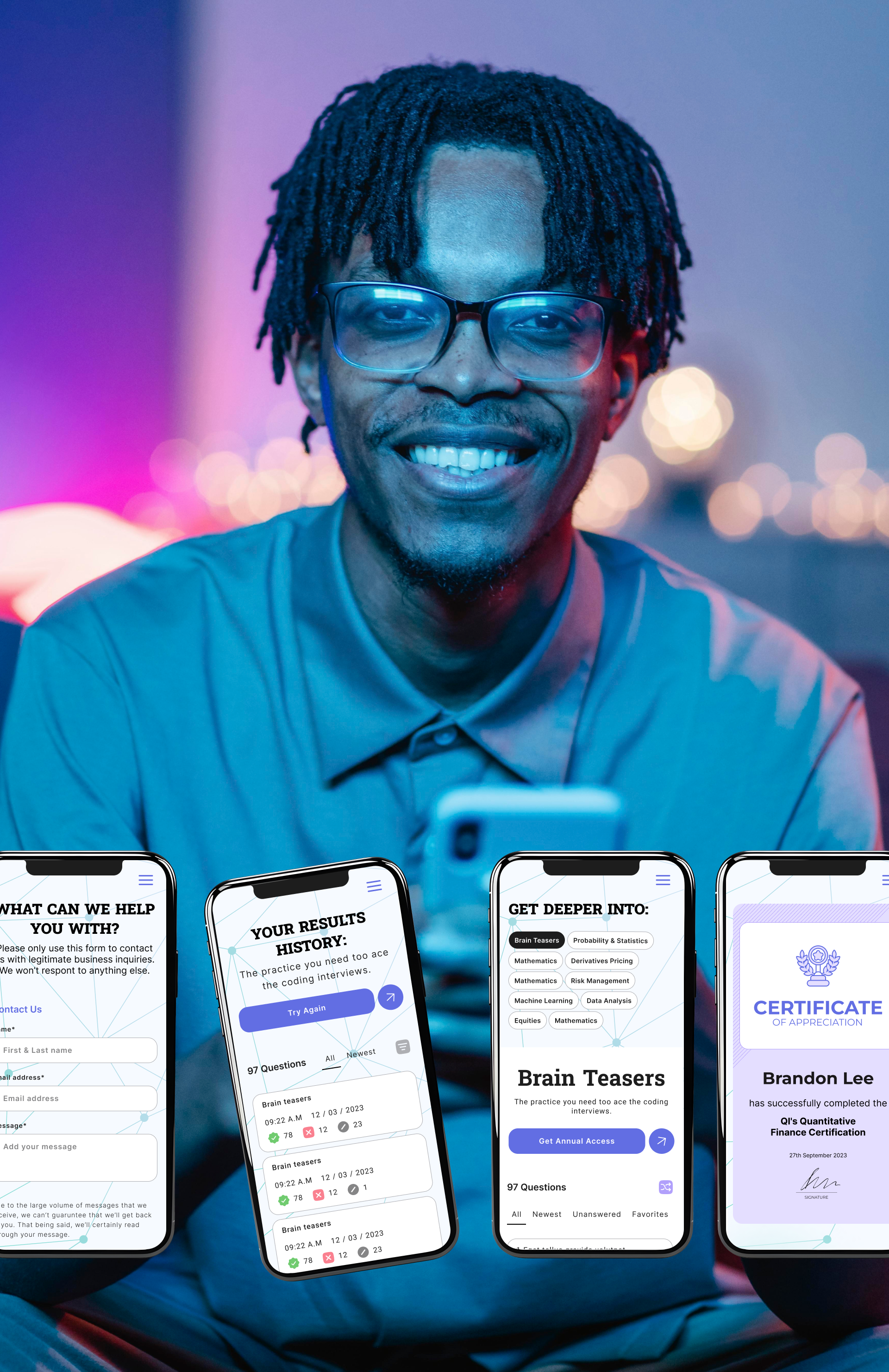 TimeForQuiz — Изображение №14 — Интерфейсы на Dprofile