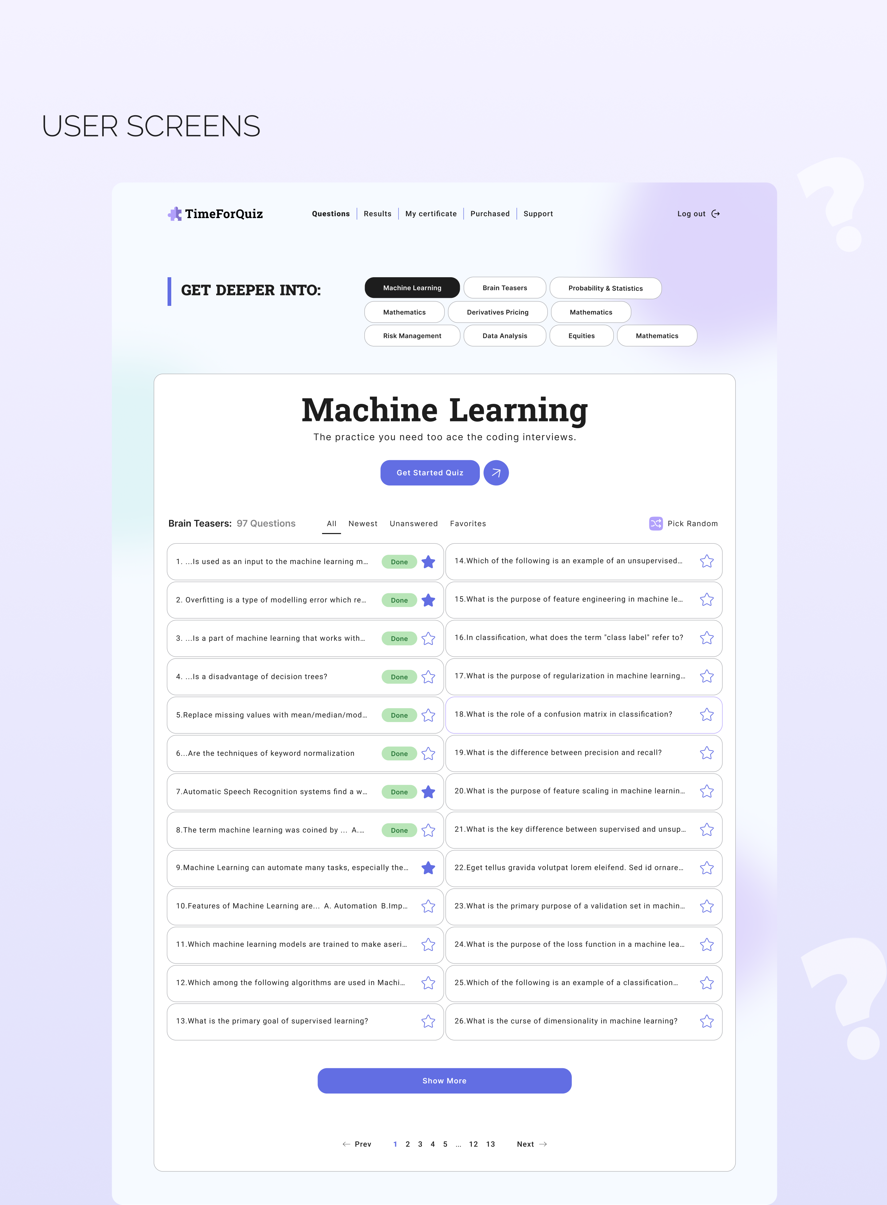 TimeForQuiz — Изображение №11 — Интерфейсы на Dprofile