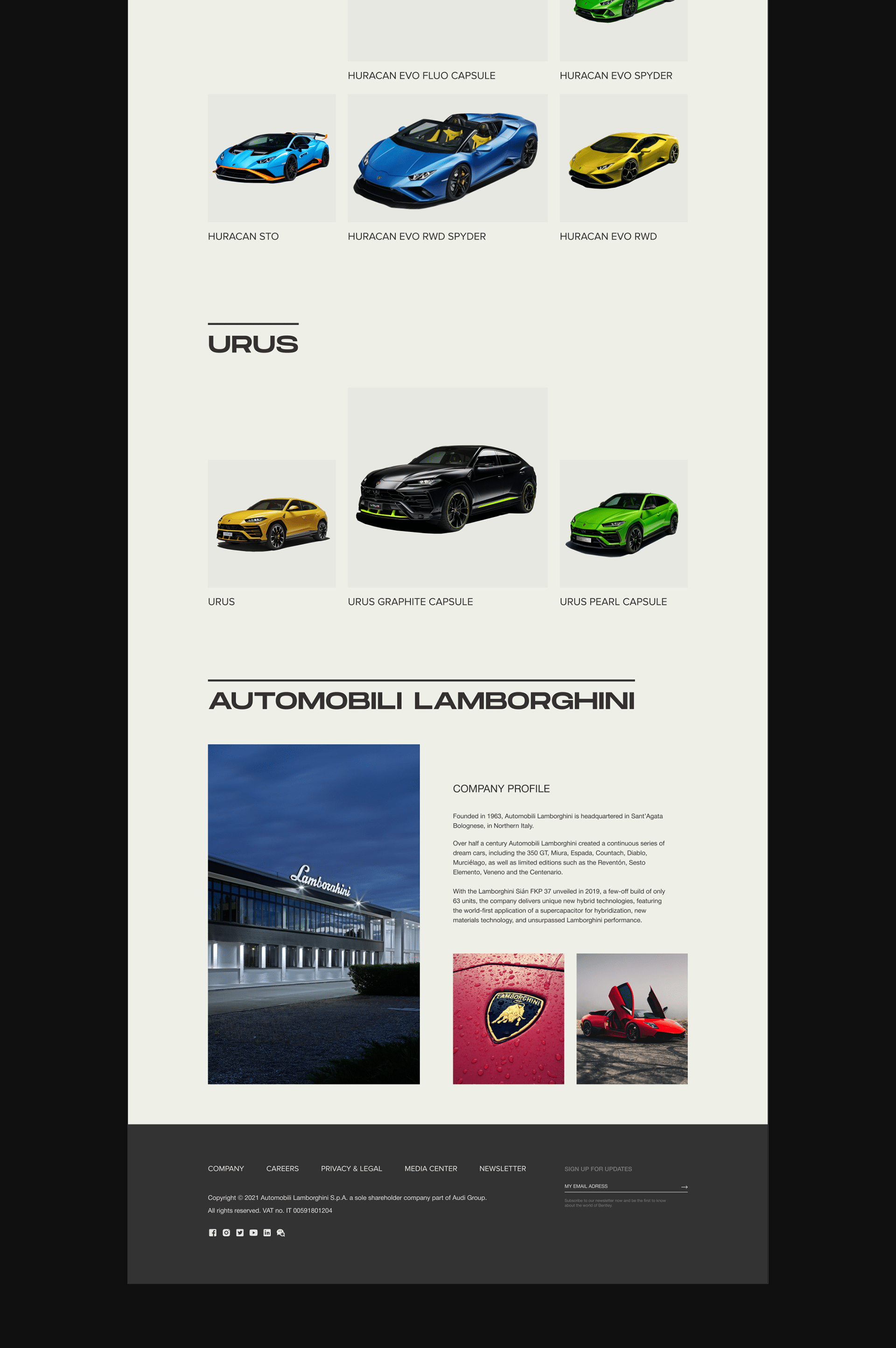 Lamborghini — New Website Concept — Изображение №6 — Интерфейсы на Dprofile