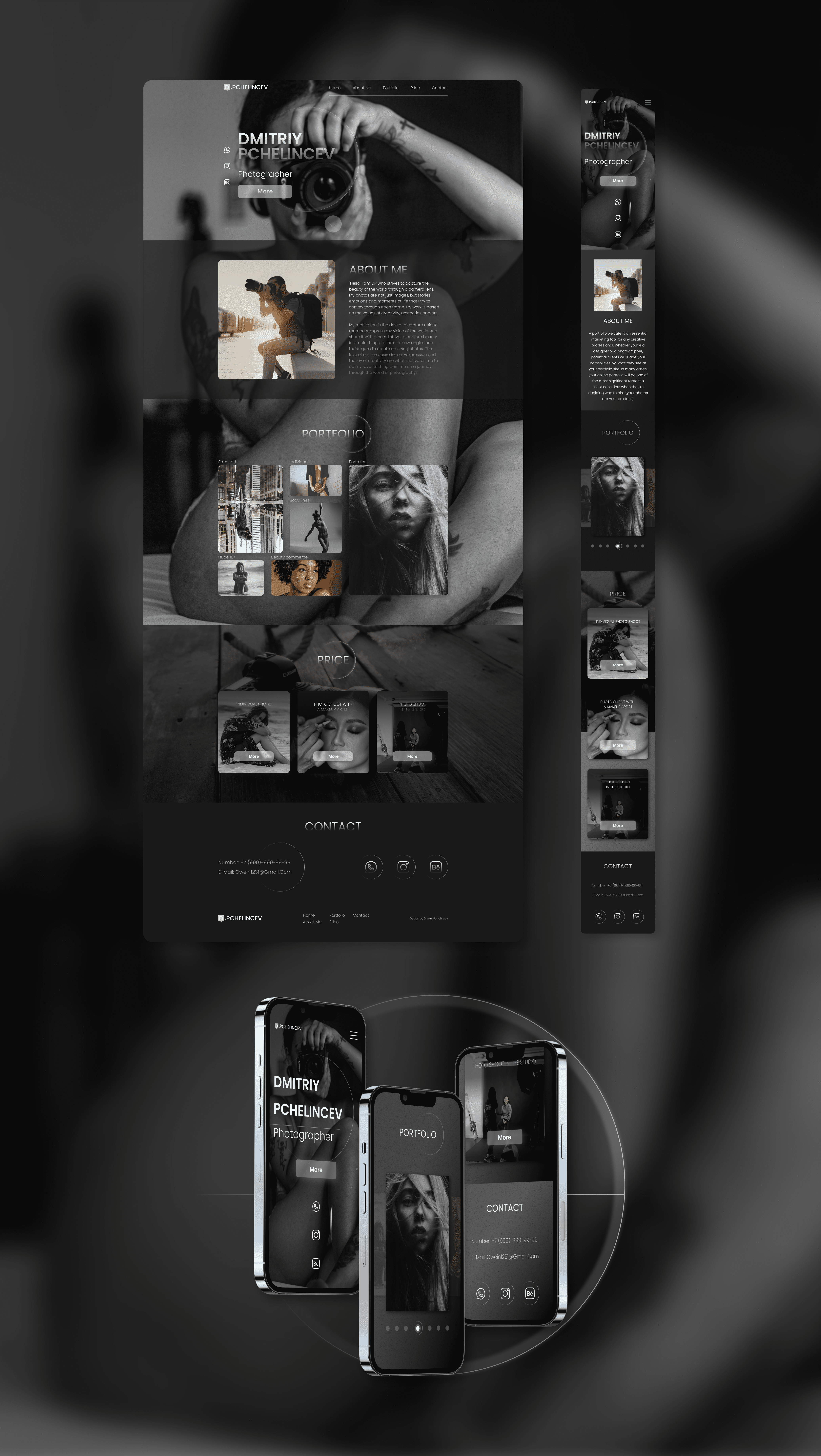 Photographer portfolio - Landing page (Demo ) — Изображение №3 — Интерфейсы на Dprofile