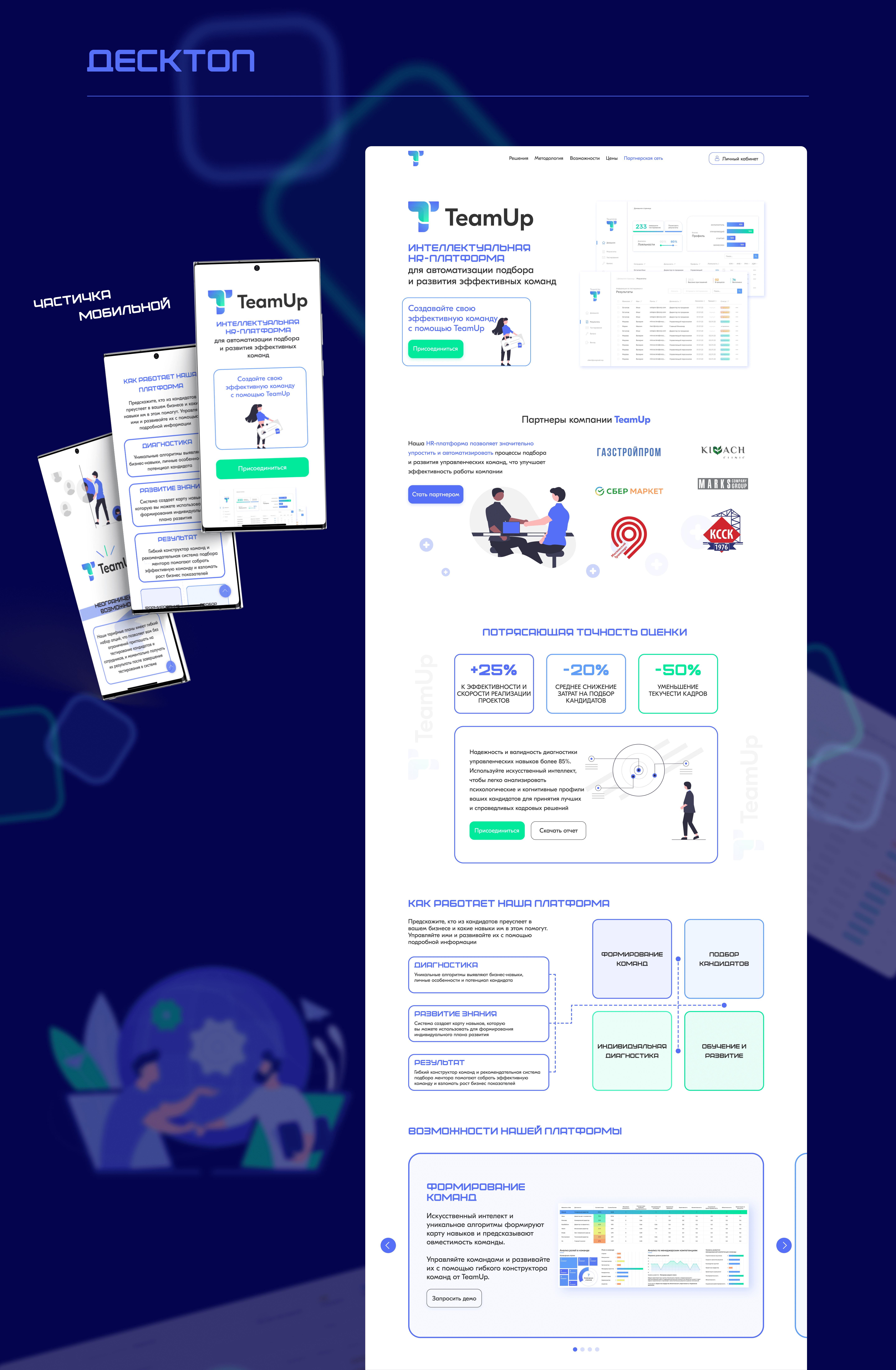 TeamUp - интеллектуальная HR-платформа — Изображение №3 — Интерфейсы на Dprofile