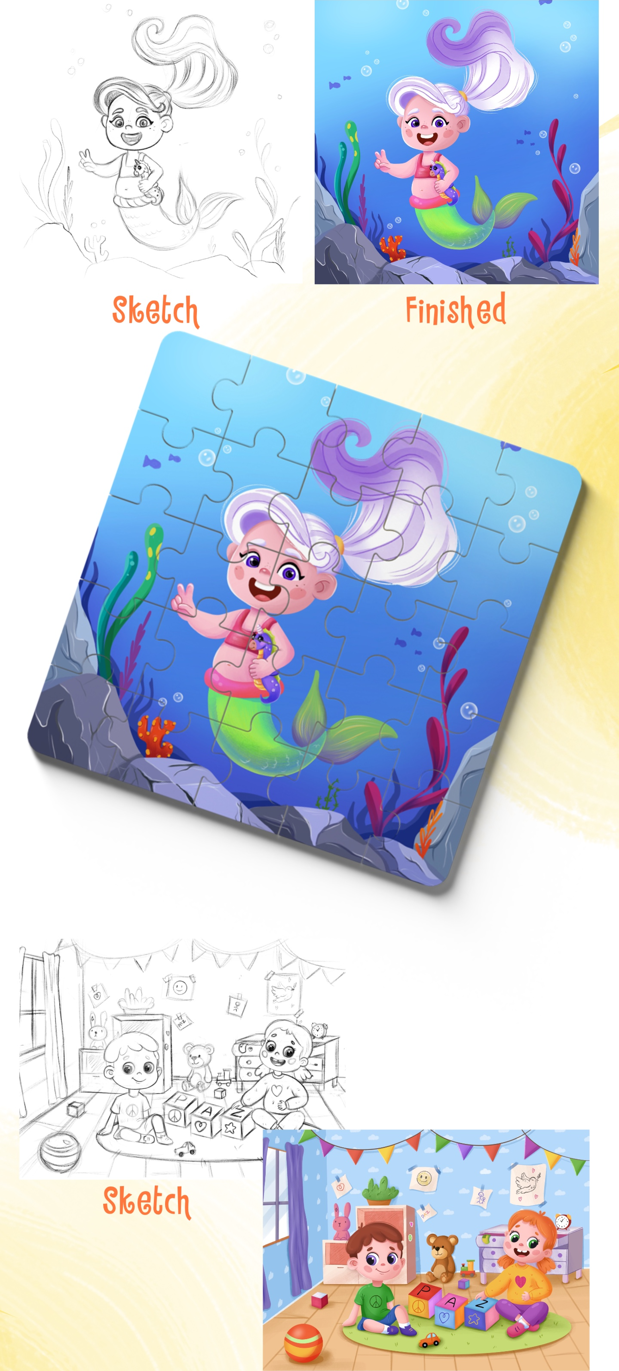 Illustrations for children's puzzles — Изображение №7 — Иллюстрация на Dprofile
