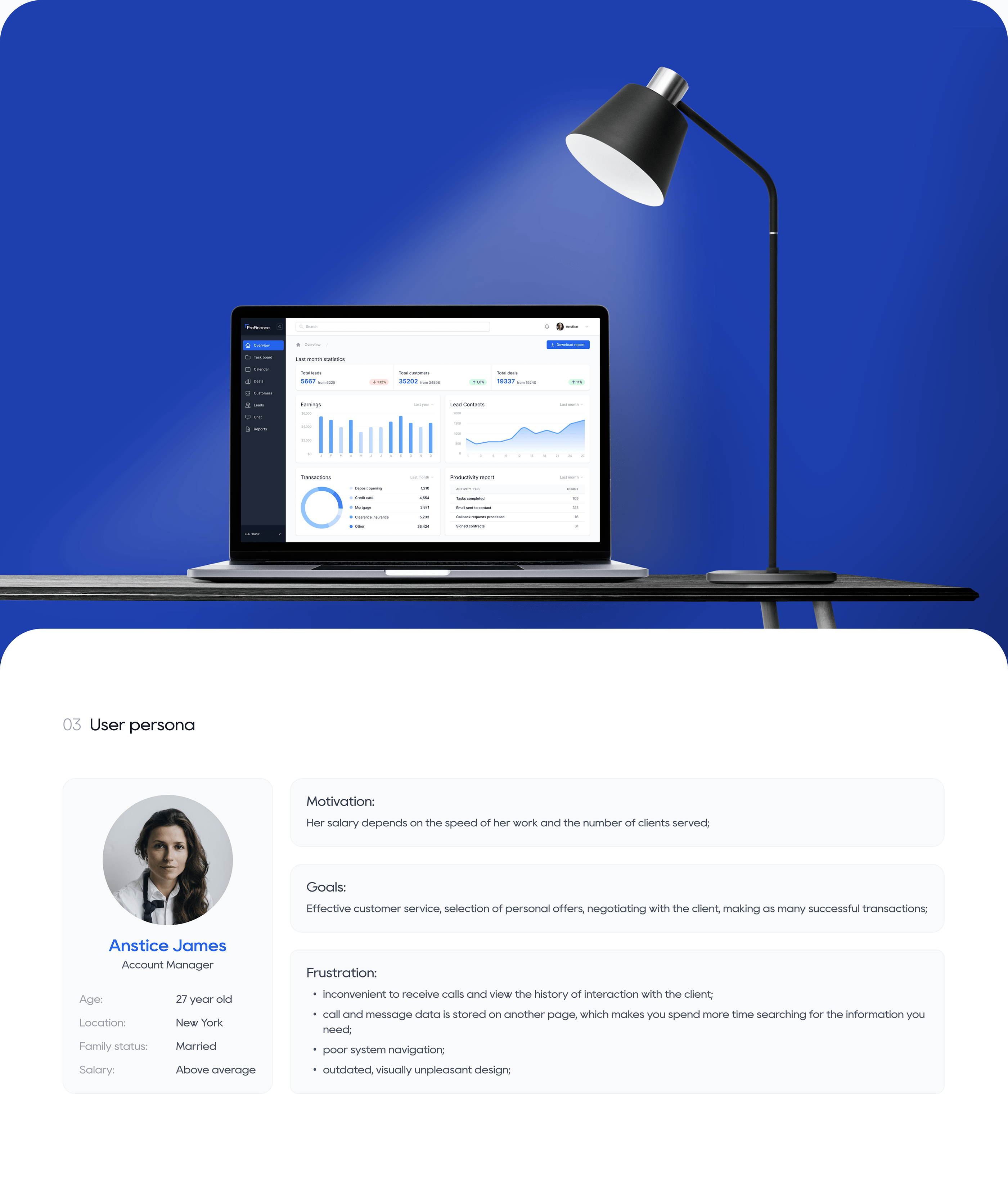ProFinance - банковская CRM-система — Изображение №4 — Интерфейсы на Dprofile