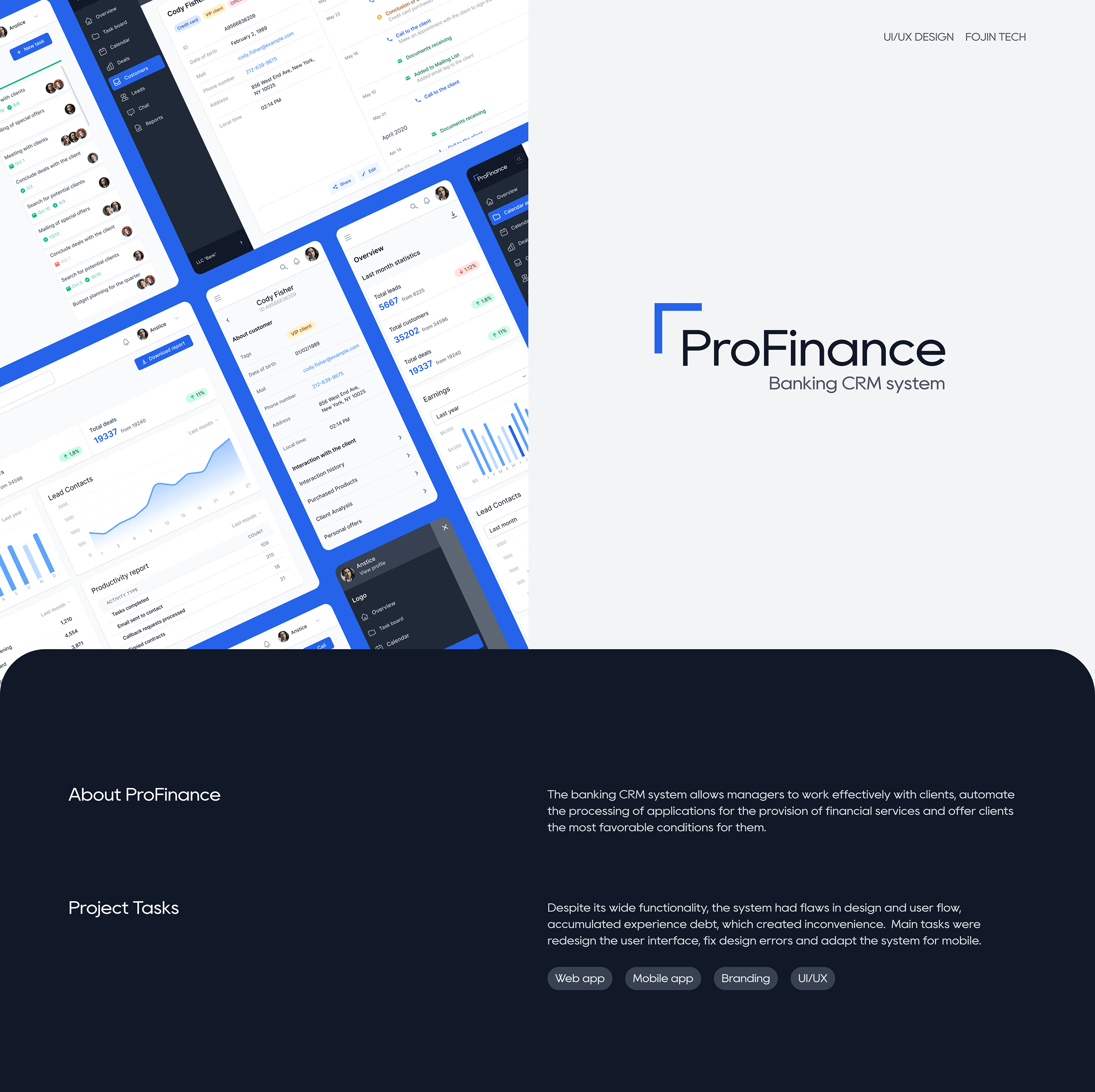 ProFinance - банковская CRM-система — Изображение №1 — Интерфейсы на Dprofile