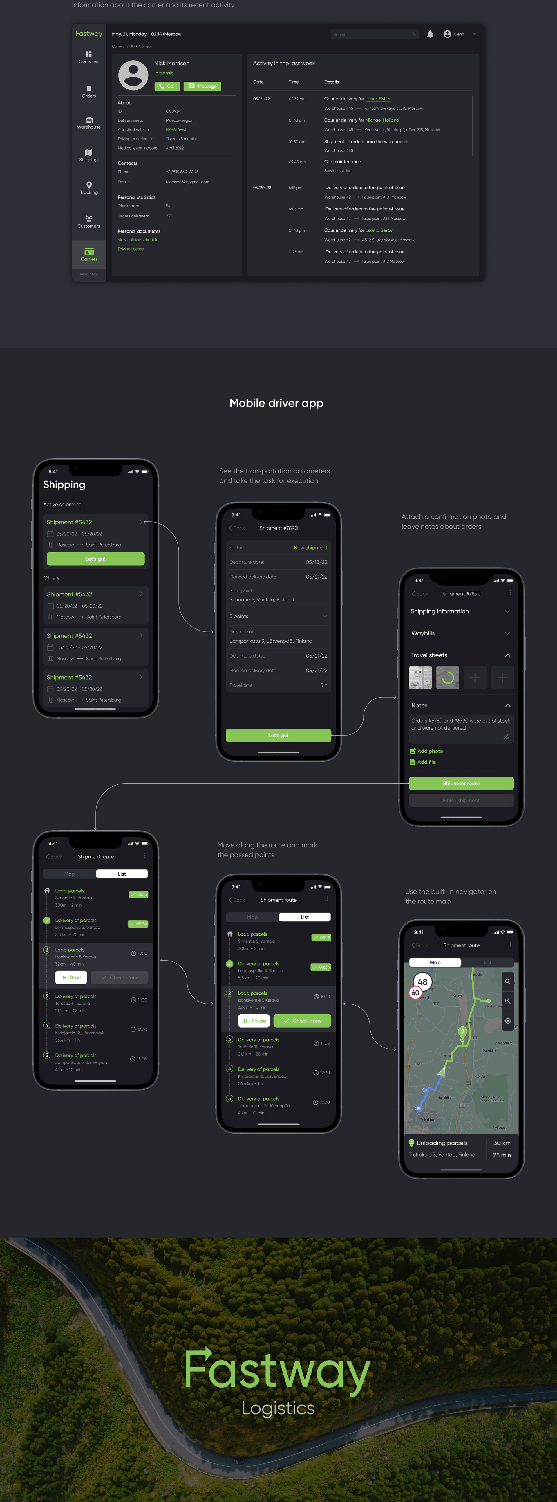 Дизайн логистической CRM-системы — Изображение №5 — Интерфейсы на Dprofile