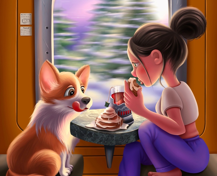 Семейное путешествие — Иллюстрация на Dprofile