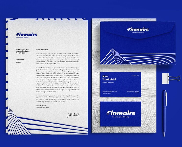 Finmairs — logistic identity — Брендинг на Dprofile