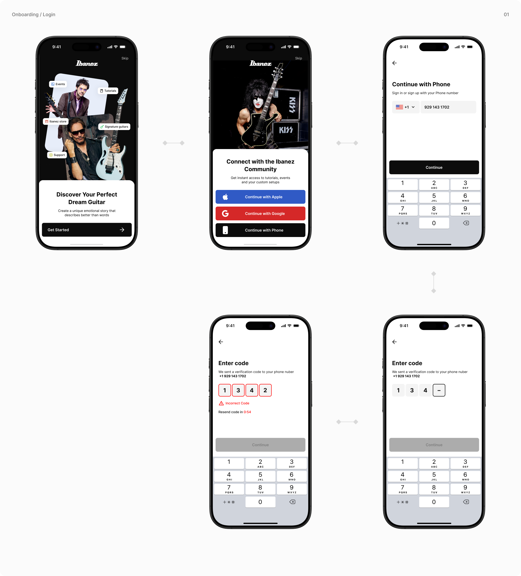 Ibanez Guitar Store App — Изображение №2 — Интерфейсы, Анимация на Dprofile