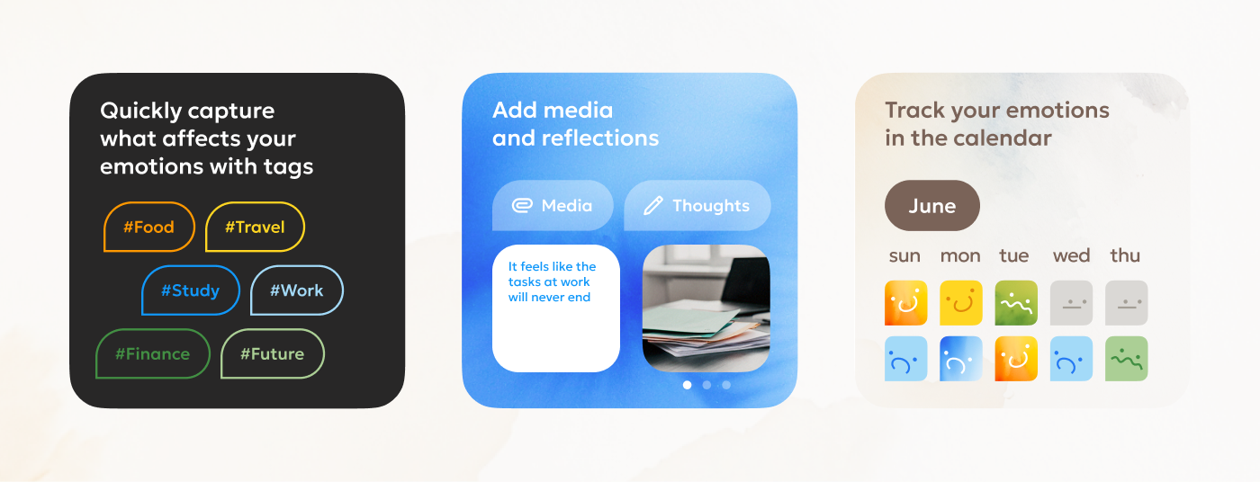 Hint | mood tracker app — Изображение №7 — Интерфейсы, Брендинг на Dprofile