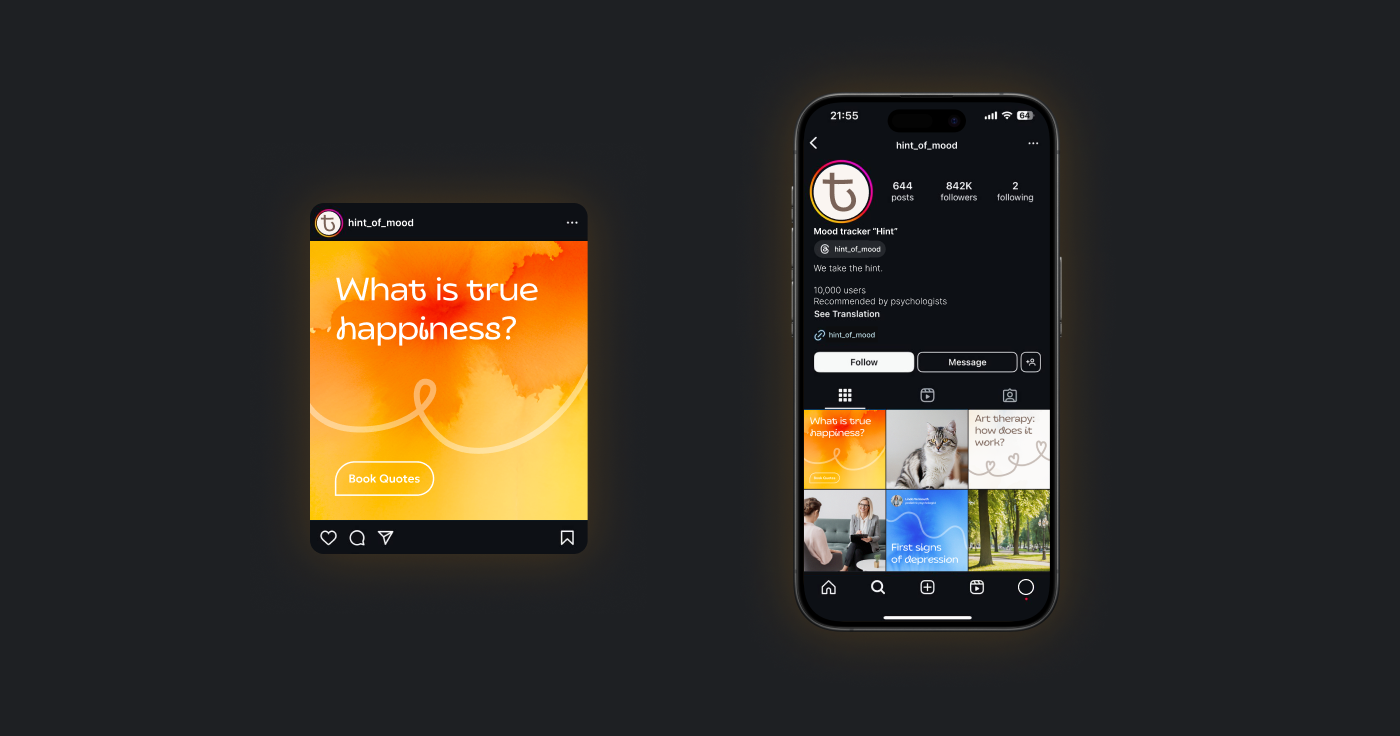 Hint | mood tracker app — Изображение №13 — Интерфейсы, Брендинг на Dprofile