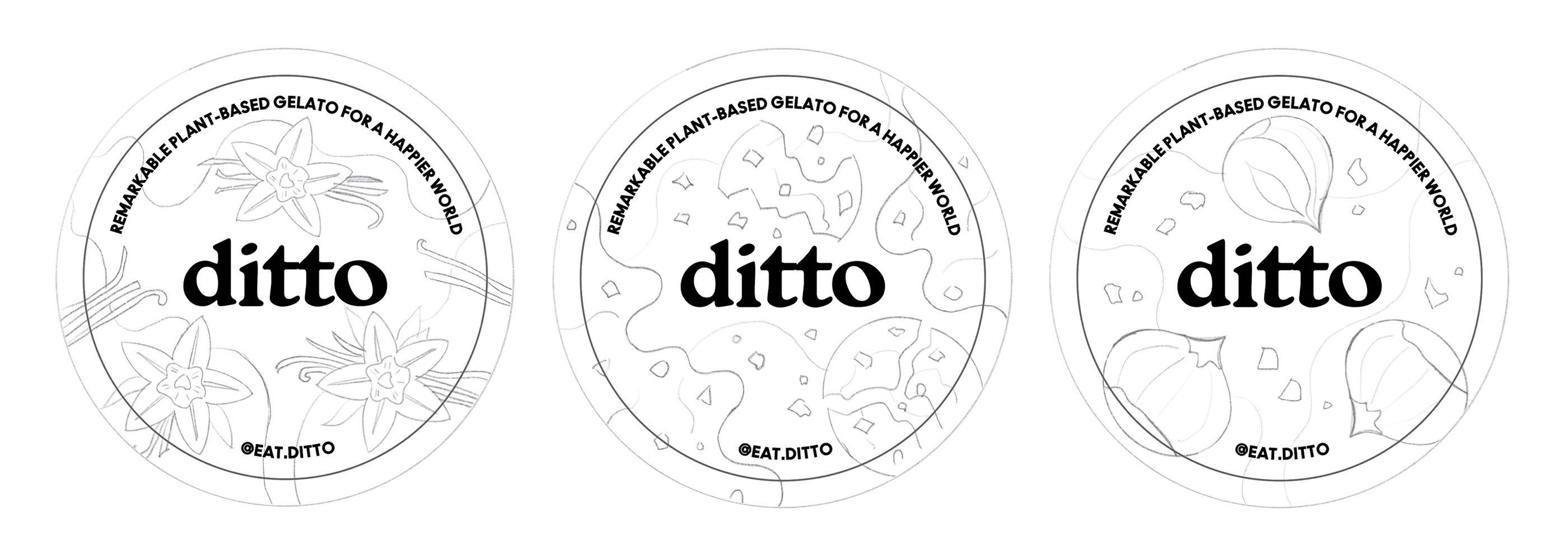 Ditto - Веганское мороженое — Изображение №6 — Брендинг, Иллюстрация на Dprofile