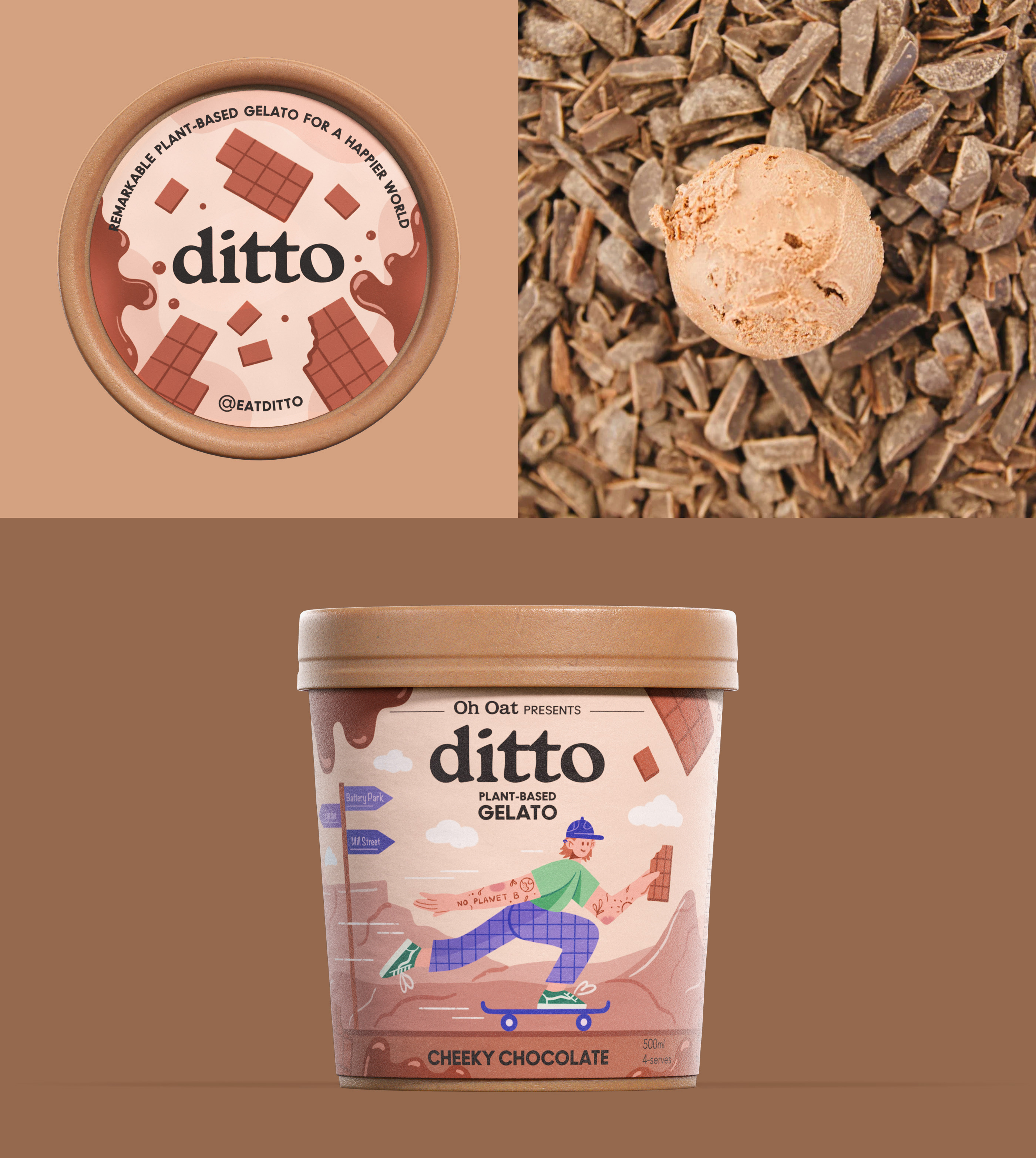Ditto - Веганское мороженое — Изображение №7 — Брендинг, Иллюстрация на Dprofile