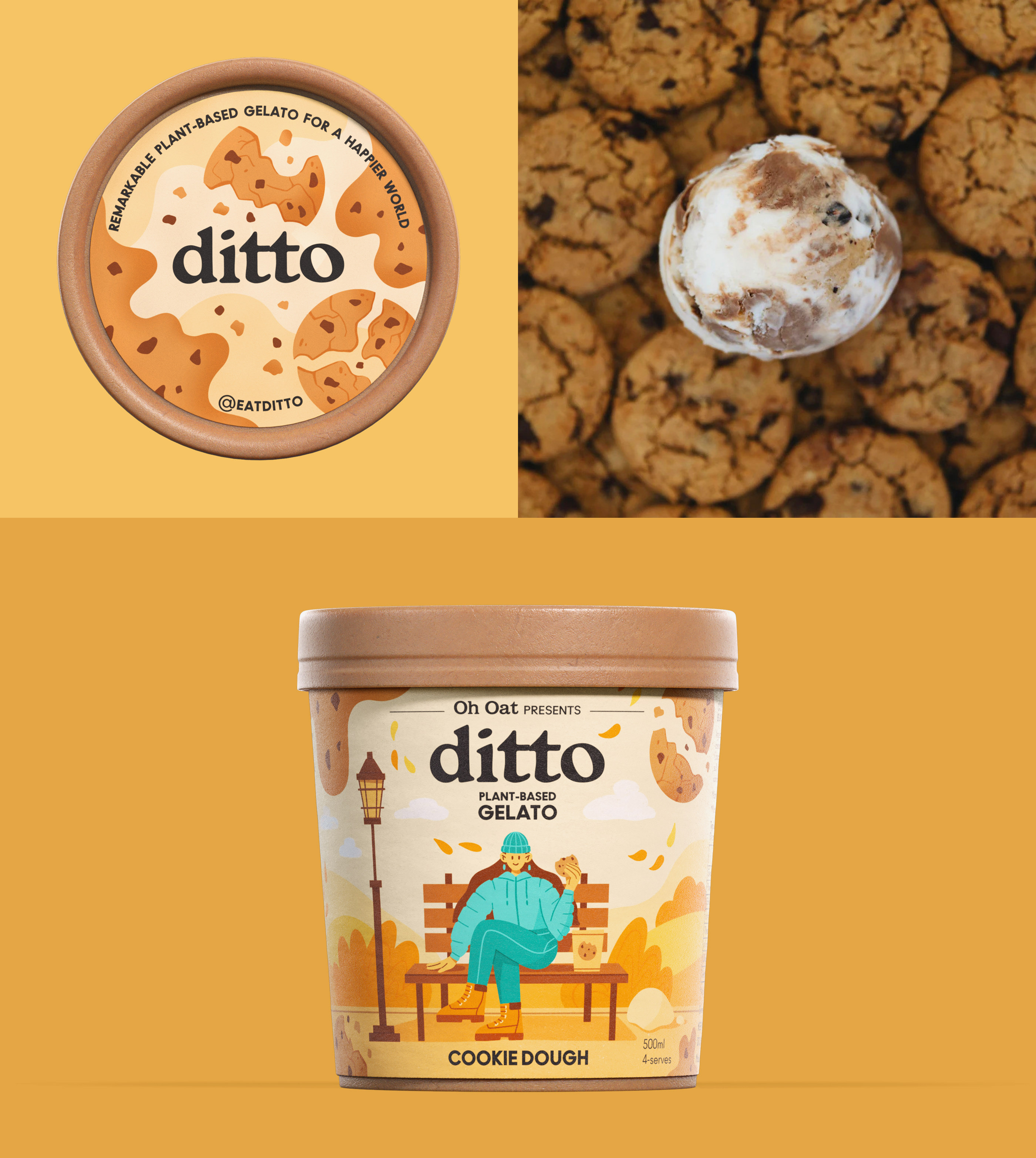 Ditto - Веганское мороженое — Изображение №11 — Брендинг, Иллюстрация на Dprofile