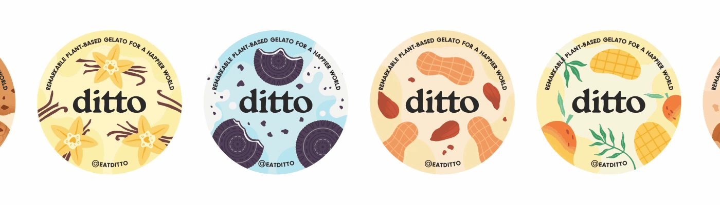 Ditto - Веганское мороженое — Изображение №14 — Брендинг, Иллюстрация на Dprofile