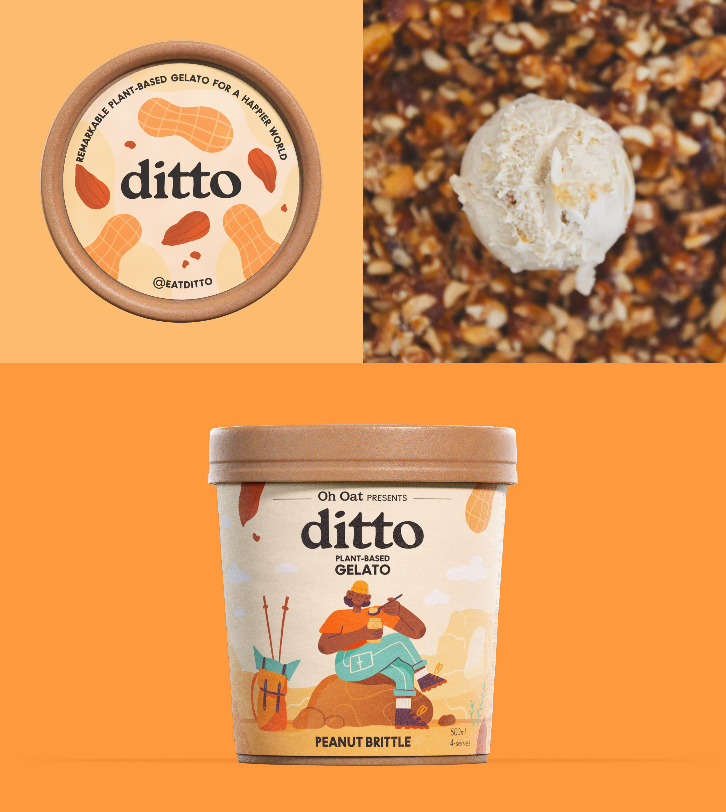 Ditto - Веганское мороженое — Изображение №9 — Брендинг, Иллюстрация на Dprofile