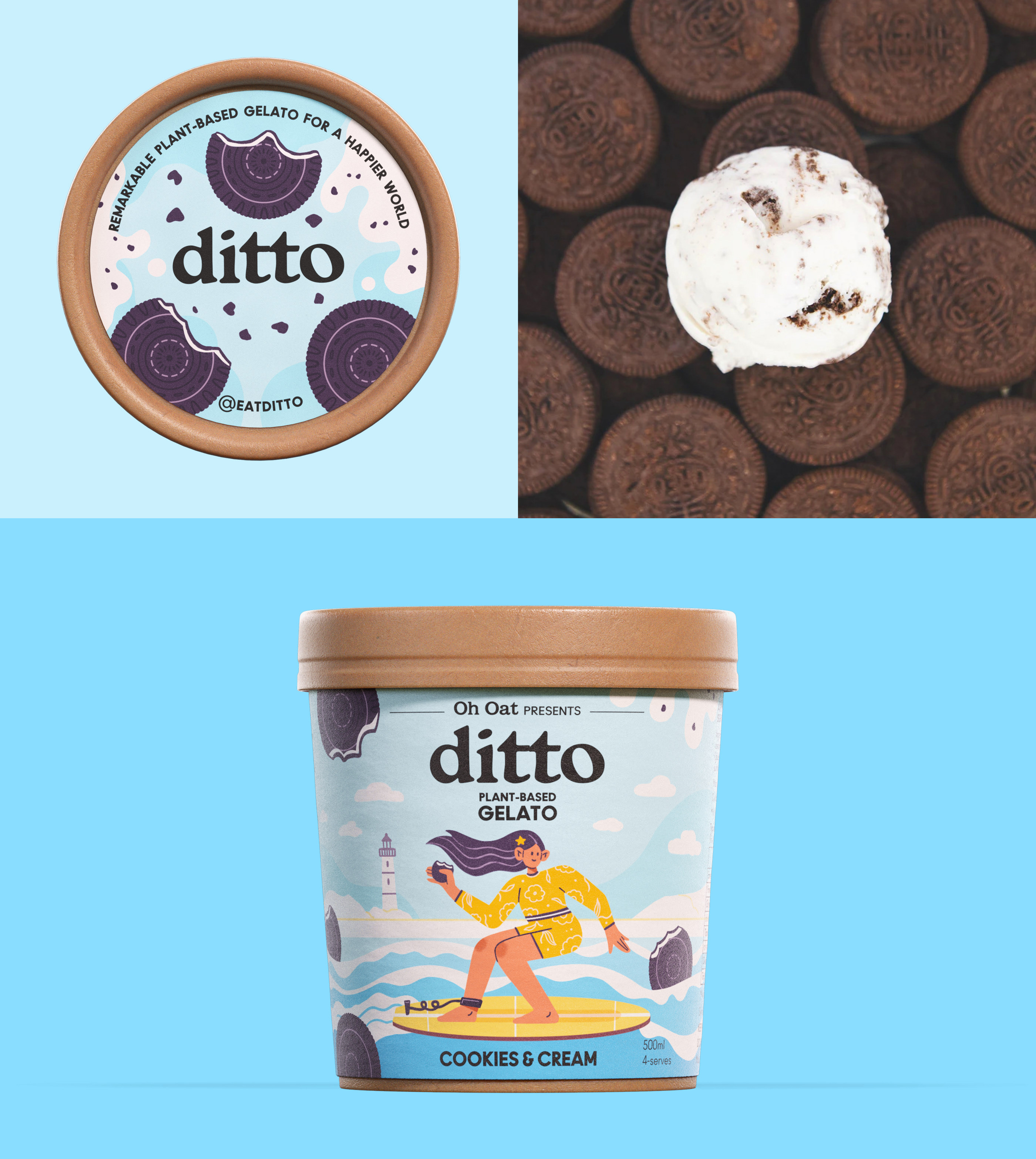 Ditto - Веганское мороженое — Изображение №12 — Брендинг, Иллюстрация на Dprofile