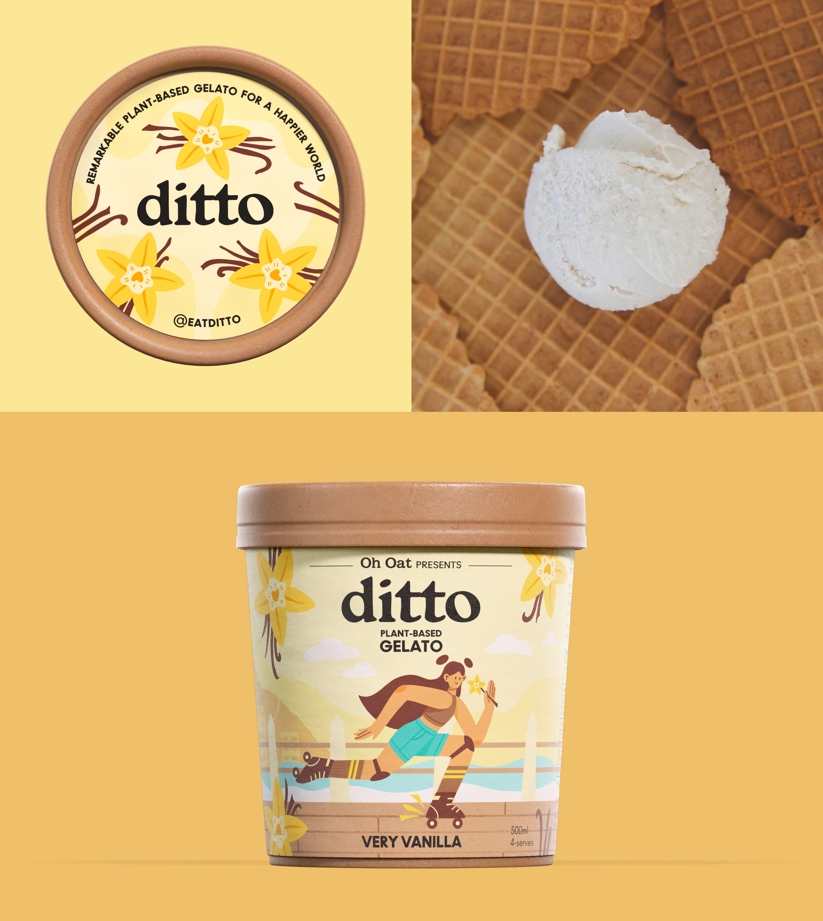 Ditto - Веганское мороженое — Изображение №13 — Брендинг, Иллюстрация на Dprofile