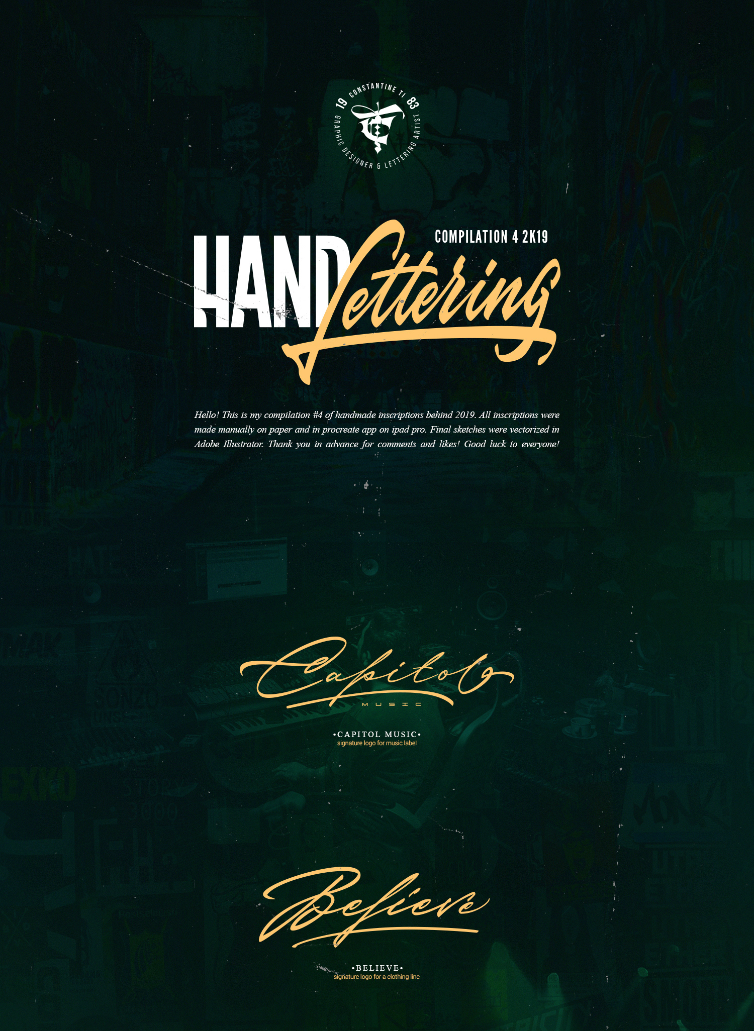Hand Lettering compilation #4 2K19 — Изображение №1 — Графика на Dprofile