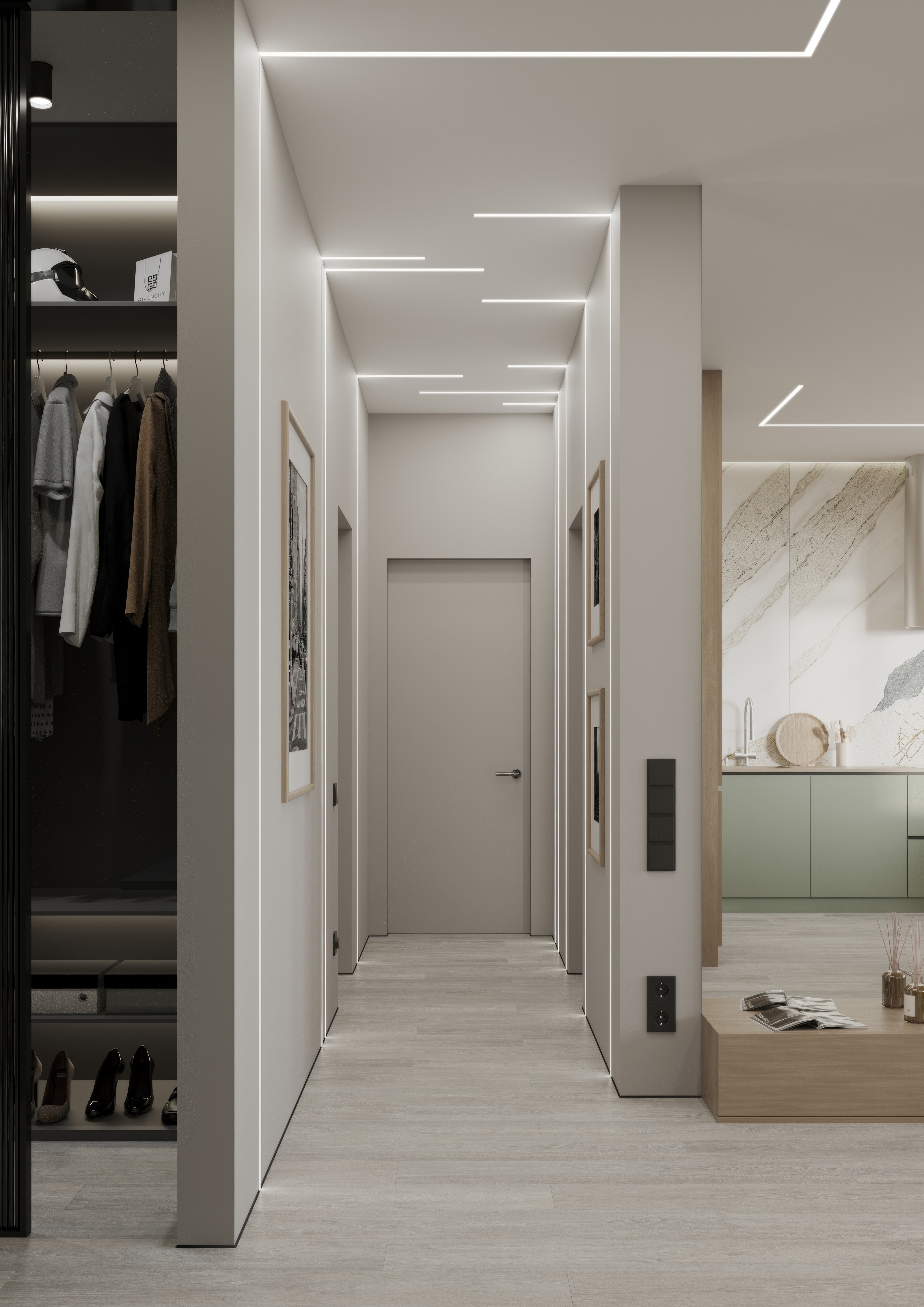 Большая кухня-гостиная из проекта ЖК Novatoria — Изображение №9 — Иллюстрация, 3D на Dprofile