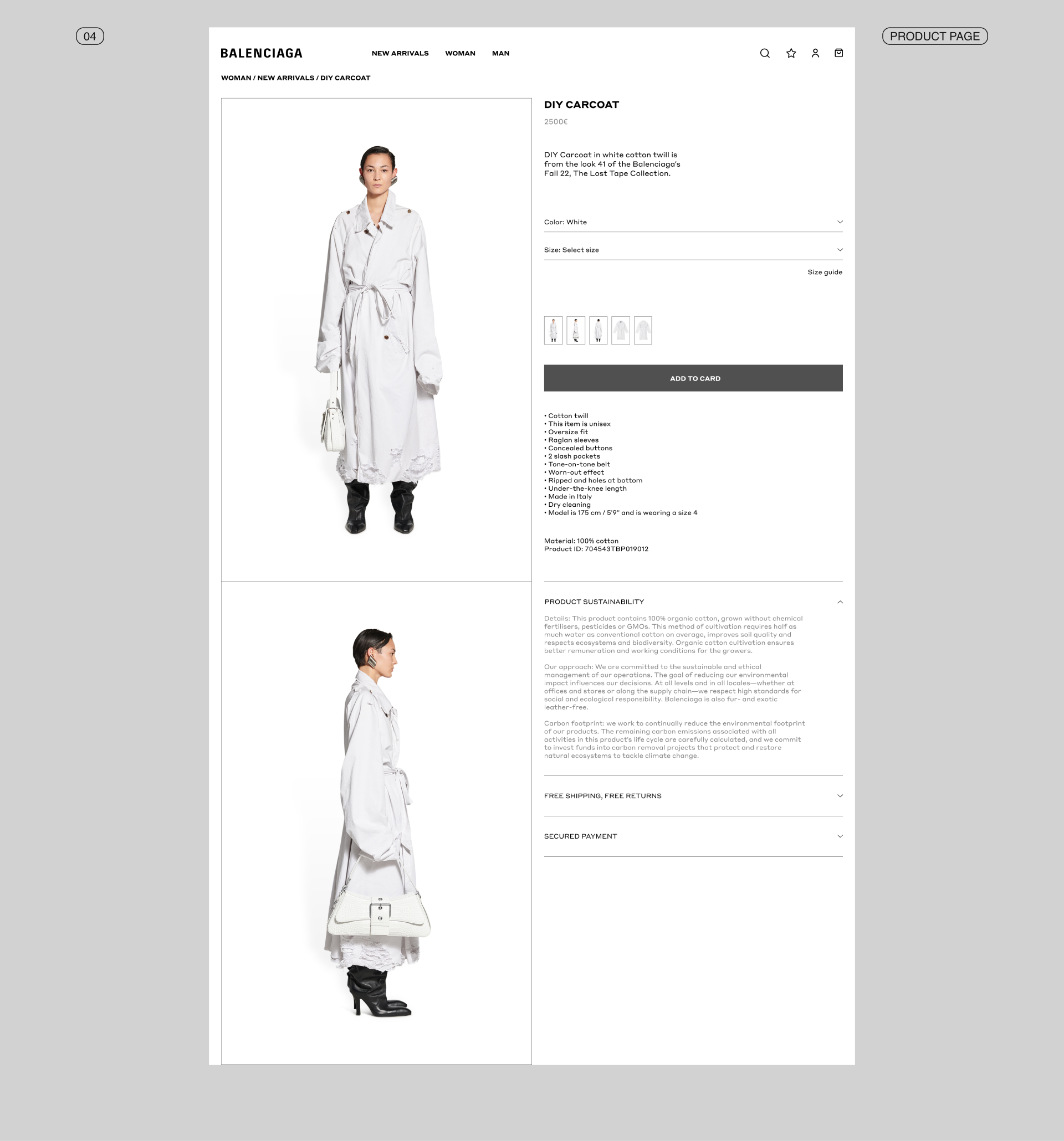 BALENCIAGA | E-commerce redesign — Изображение №9 — Интерфейсы на Dprofile